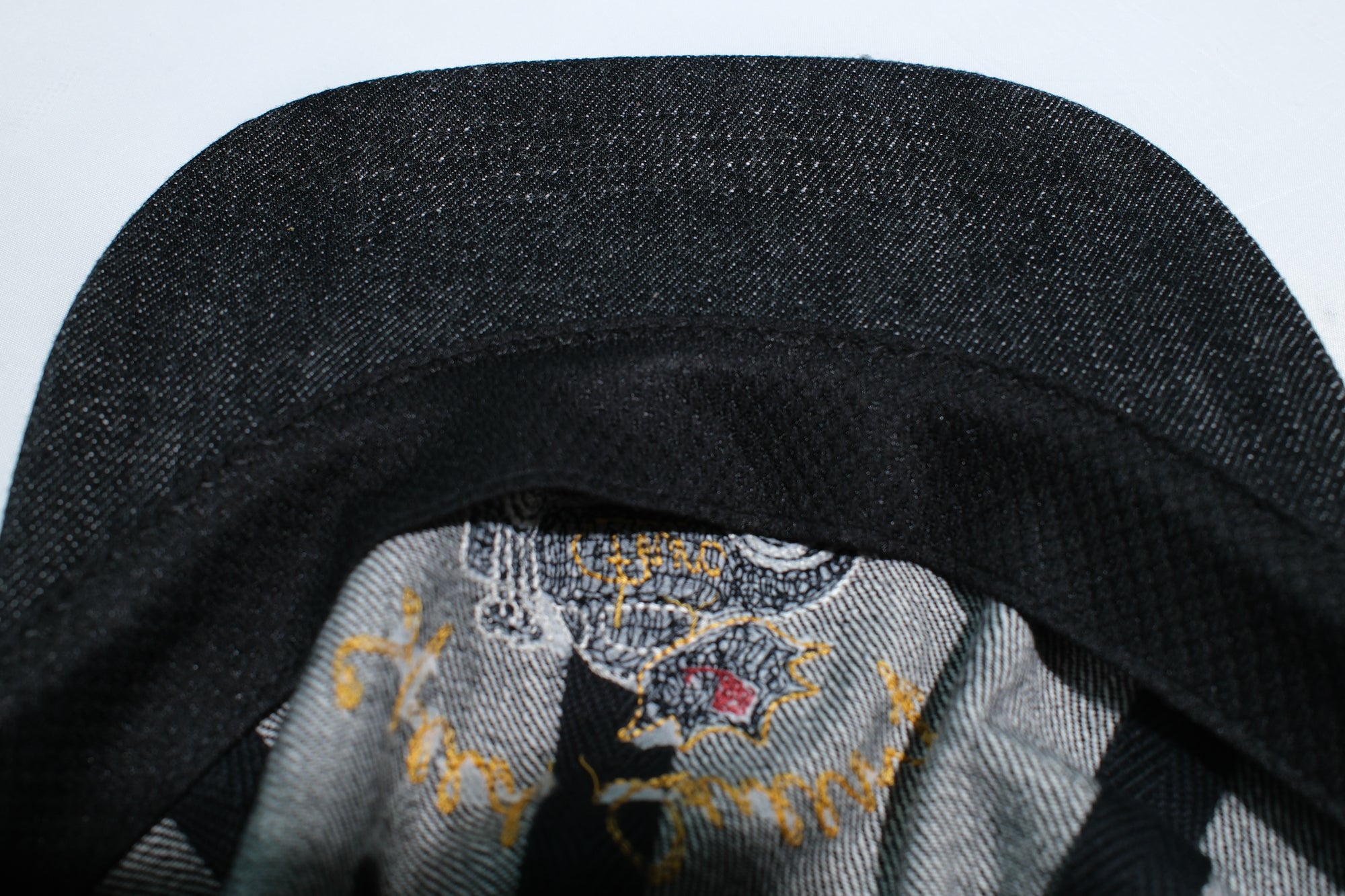 The Flat Head 12oz Selvage Denim "Hot Rod" Trucker Cap (Sumi Black)