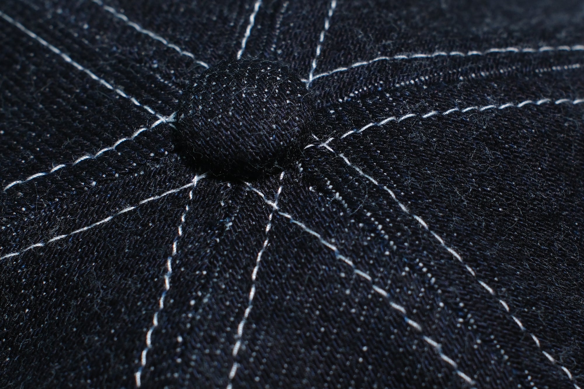 The Flat Head 12oz Selvage Denim "Hot Rod" Trucker Cap (Grand Indigo)