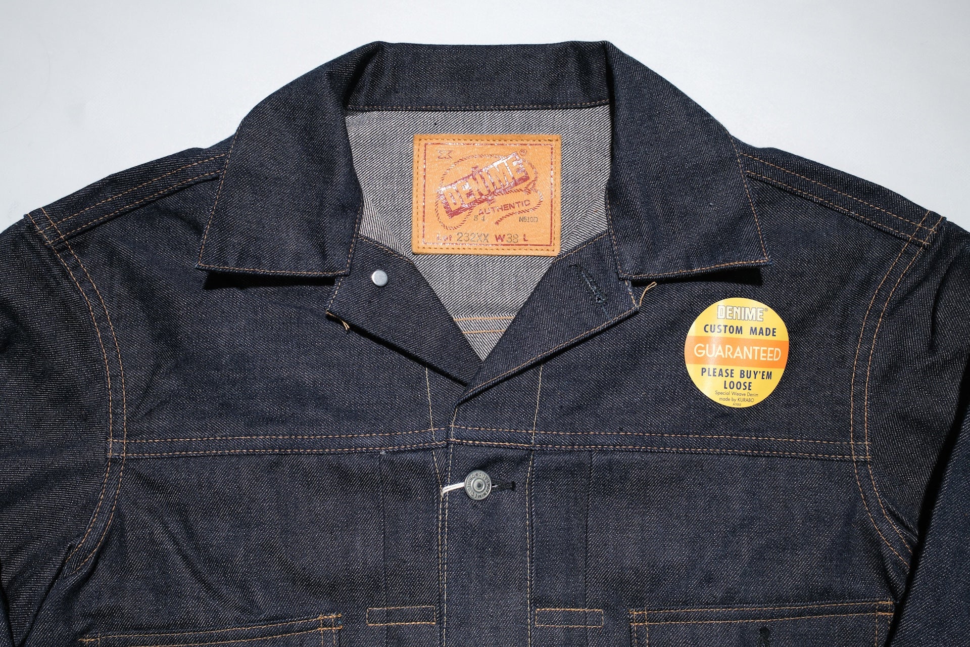 Denime X Warehouse Co. LOT. 232XX-54 14.5oz Indigo Dyed Type 2 Denim Jacket (1954 Model)