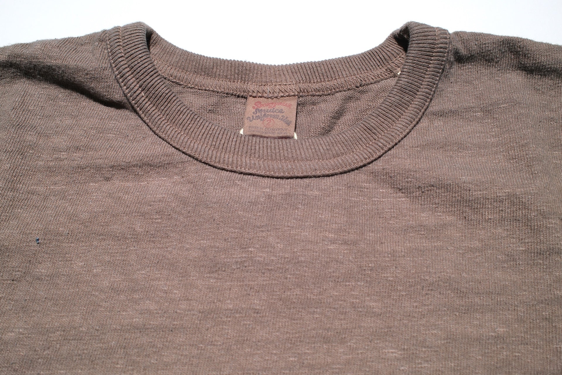 UES 9.5oz "NO.8 Slub Nep" Heavyweight Plain Tee (Coffee Bean)