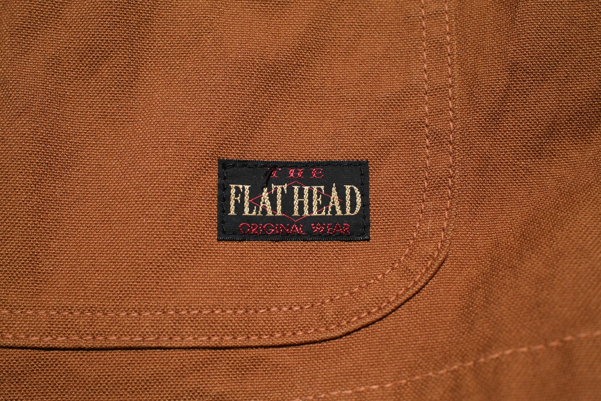 The Flat Head 11oz Duck Canvas Worker Jacket (Brown)