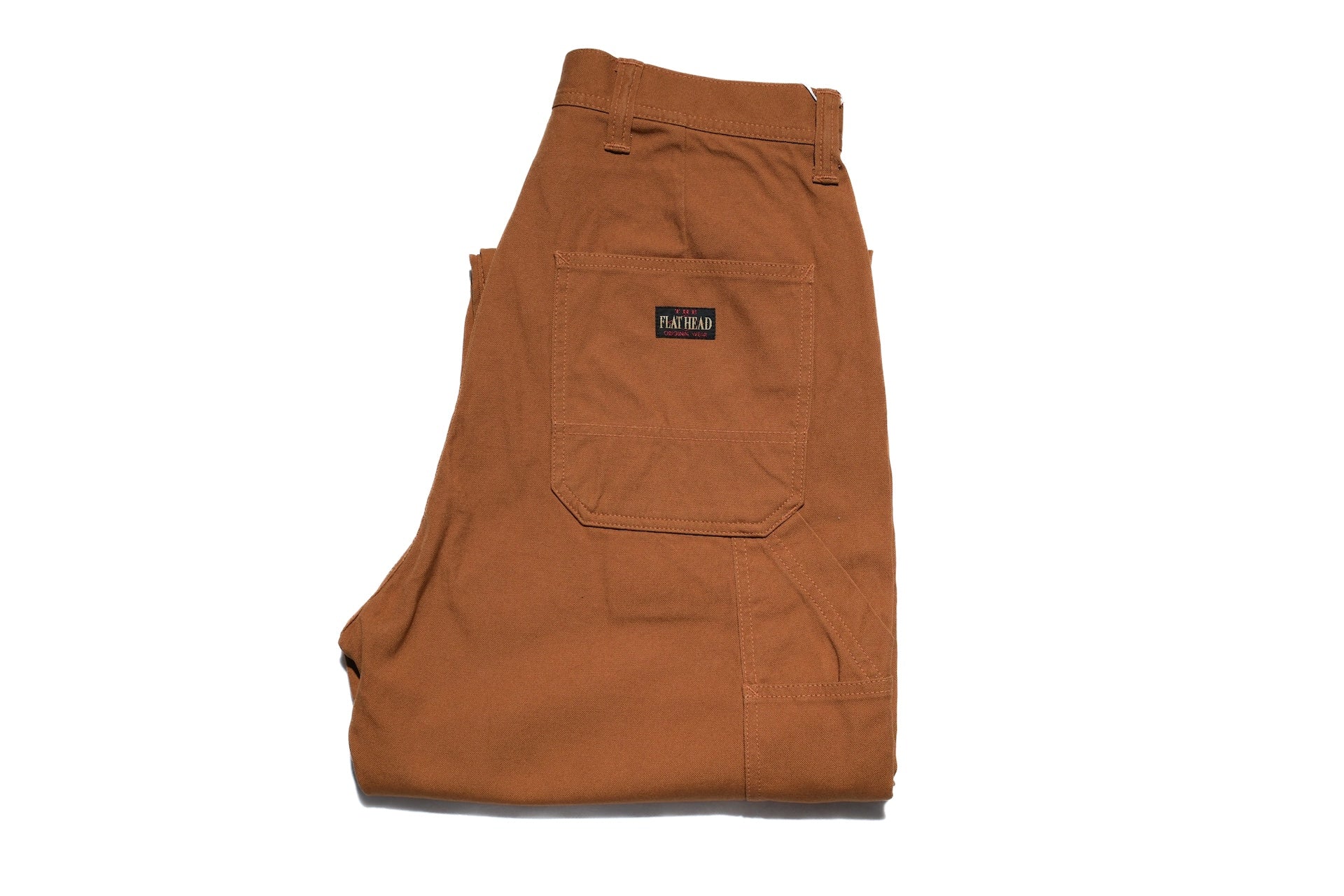 The Flat Head 11oz Duck Canvas Worker Pants (Brown)