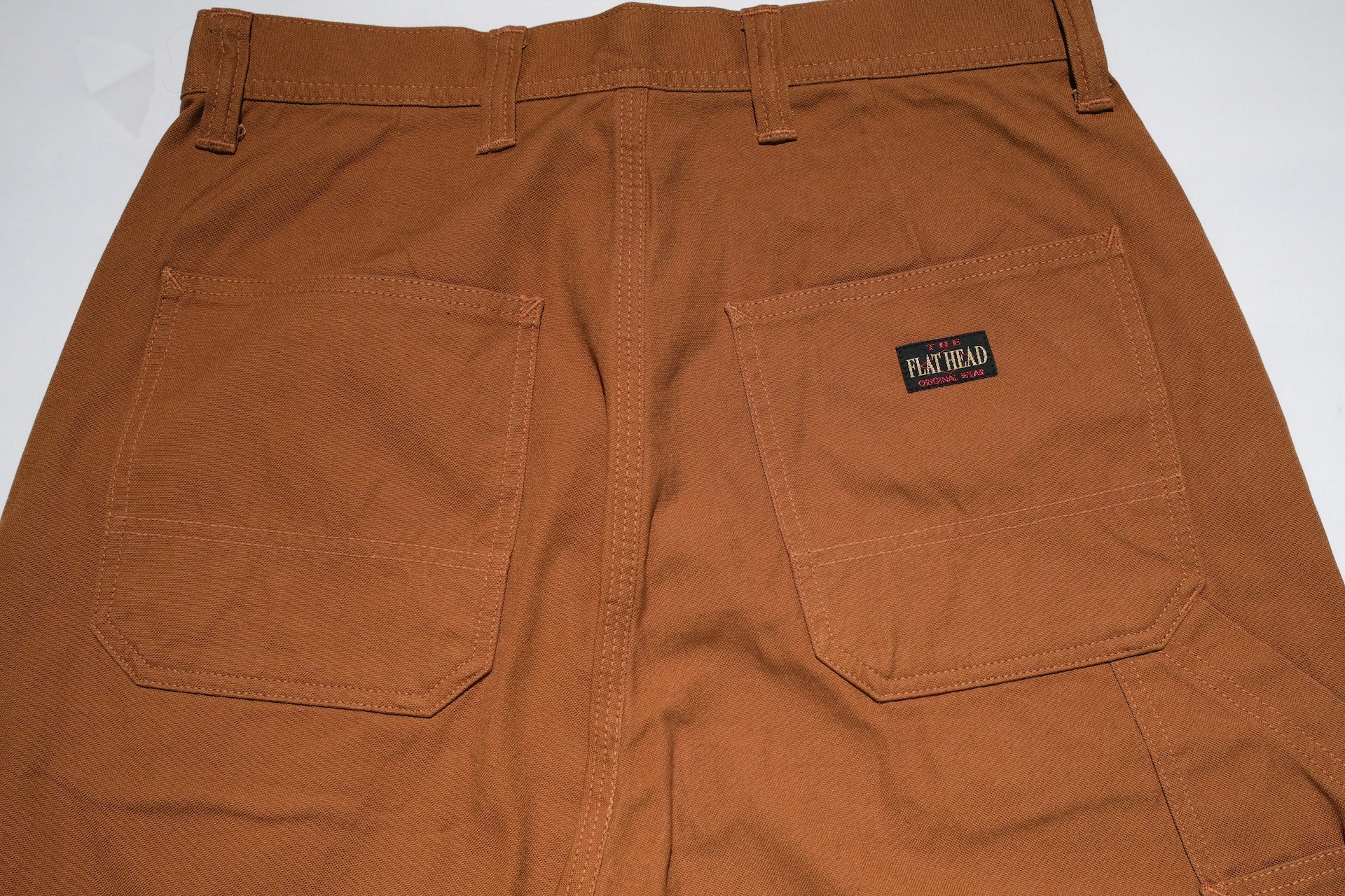 The Flat Head 11oz Duck Canvas Worker Pants (Brown)