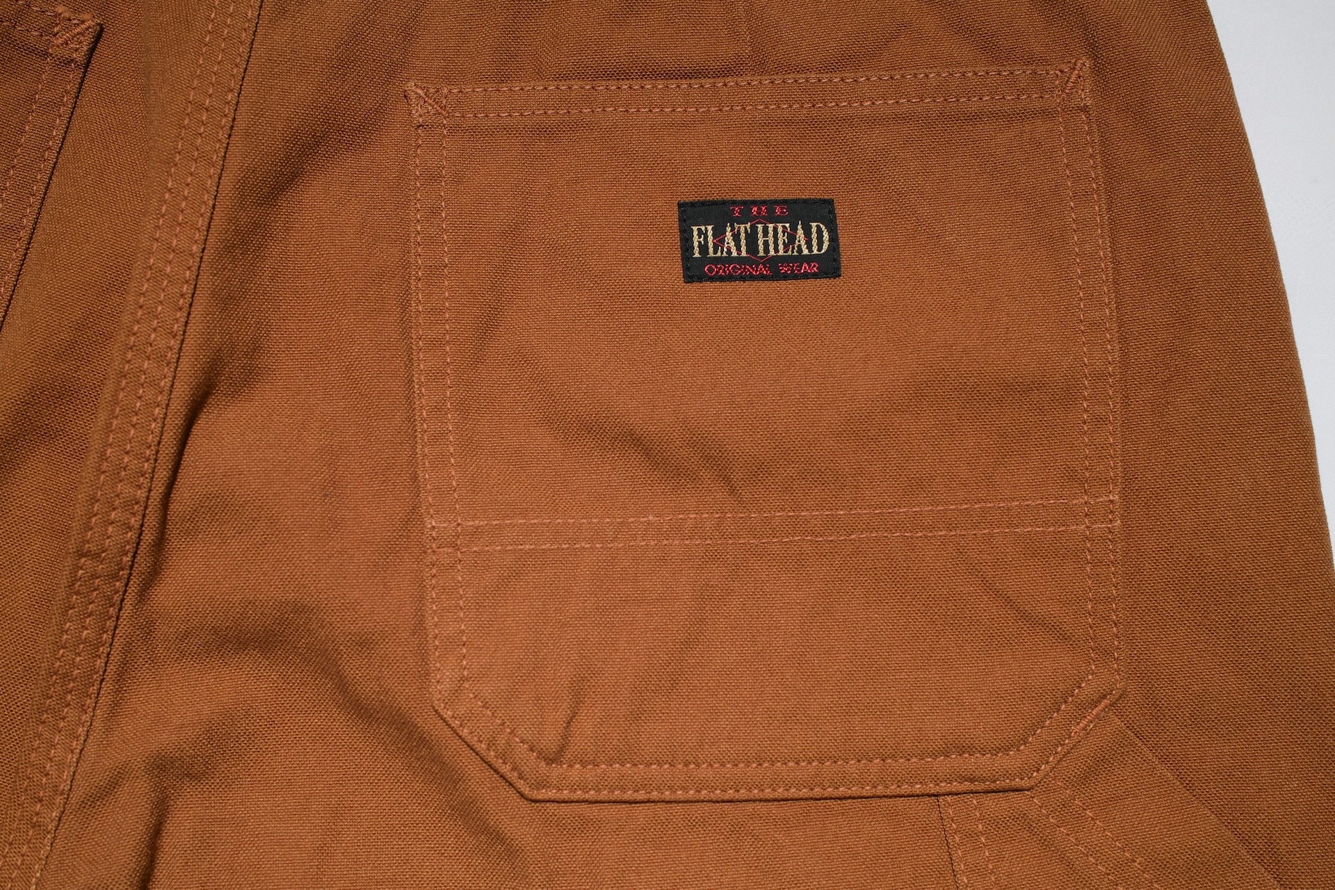 The Flat Head 11oz Duck Canvas Worker Pants (Brown)