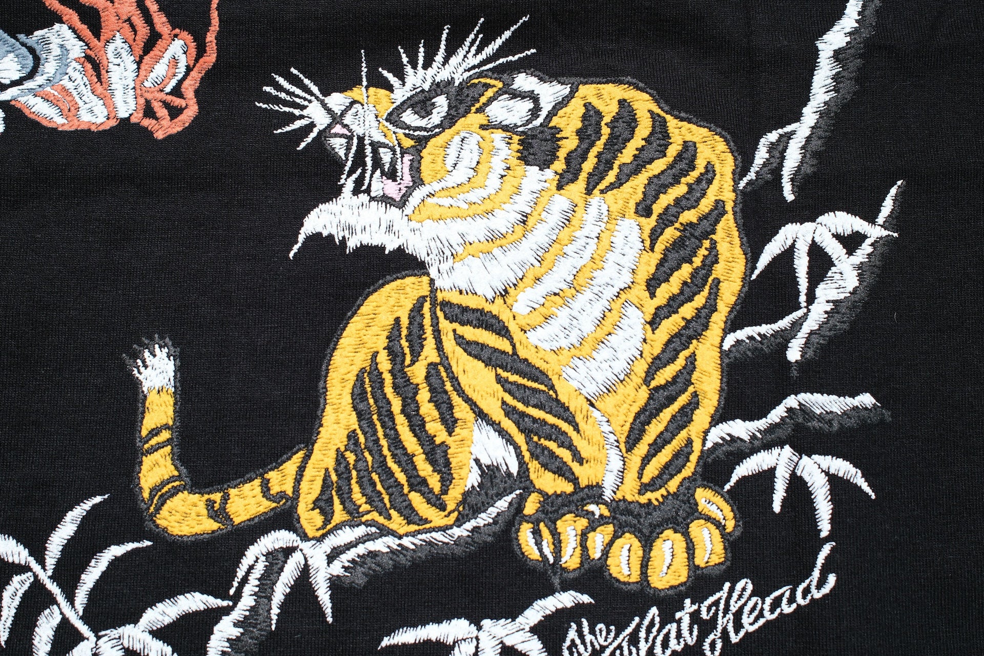 The Flat Head 9oz "Tiger & Dragon" Loopwheeled Tee (Black)