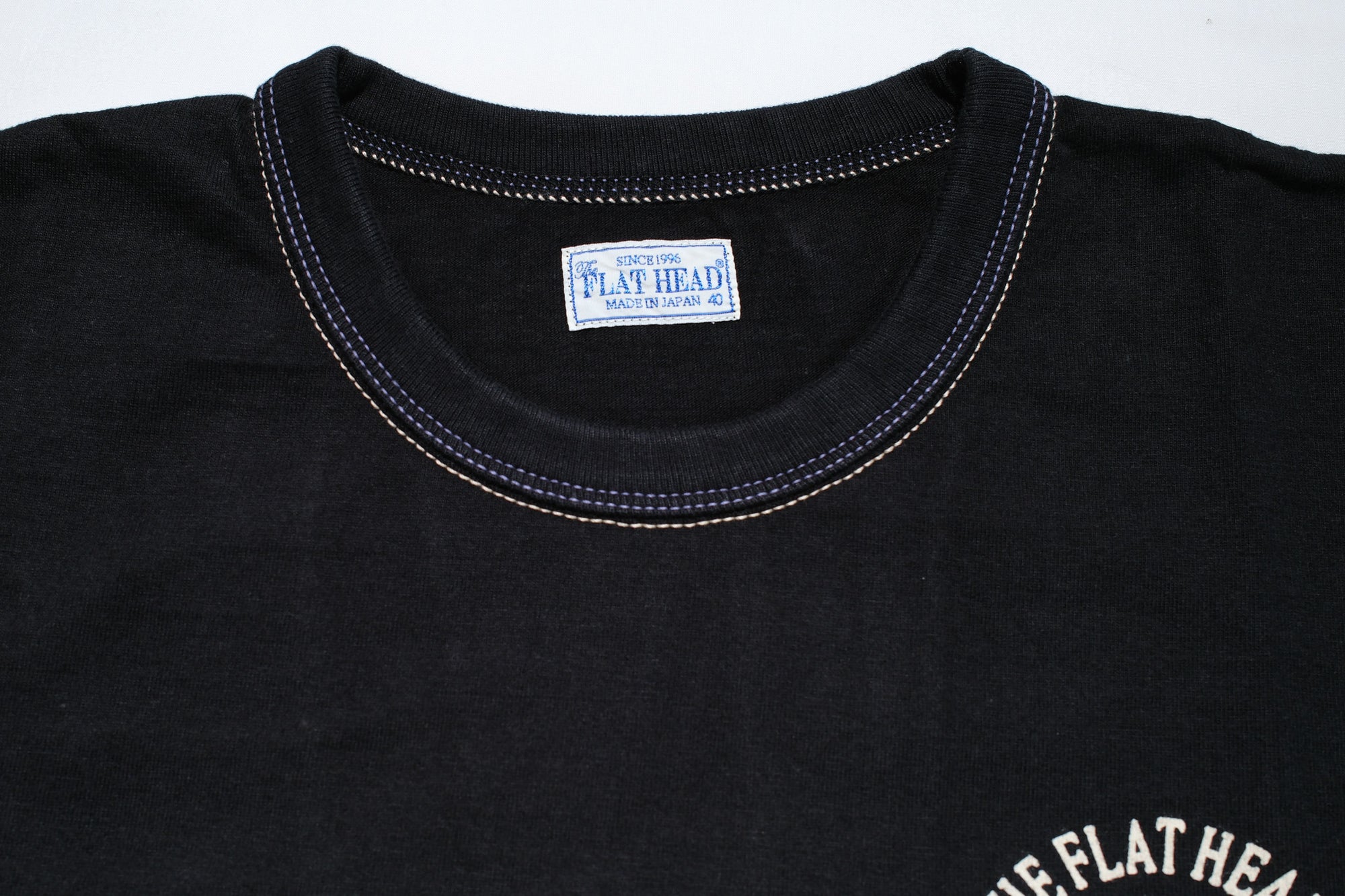 The Flat Head 9oz "Native American" Loopwheeled Tee (Black)