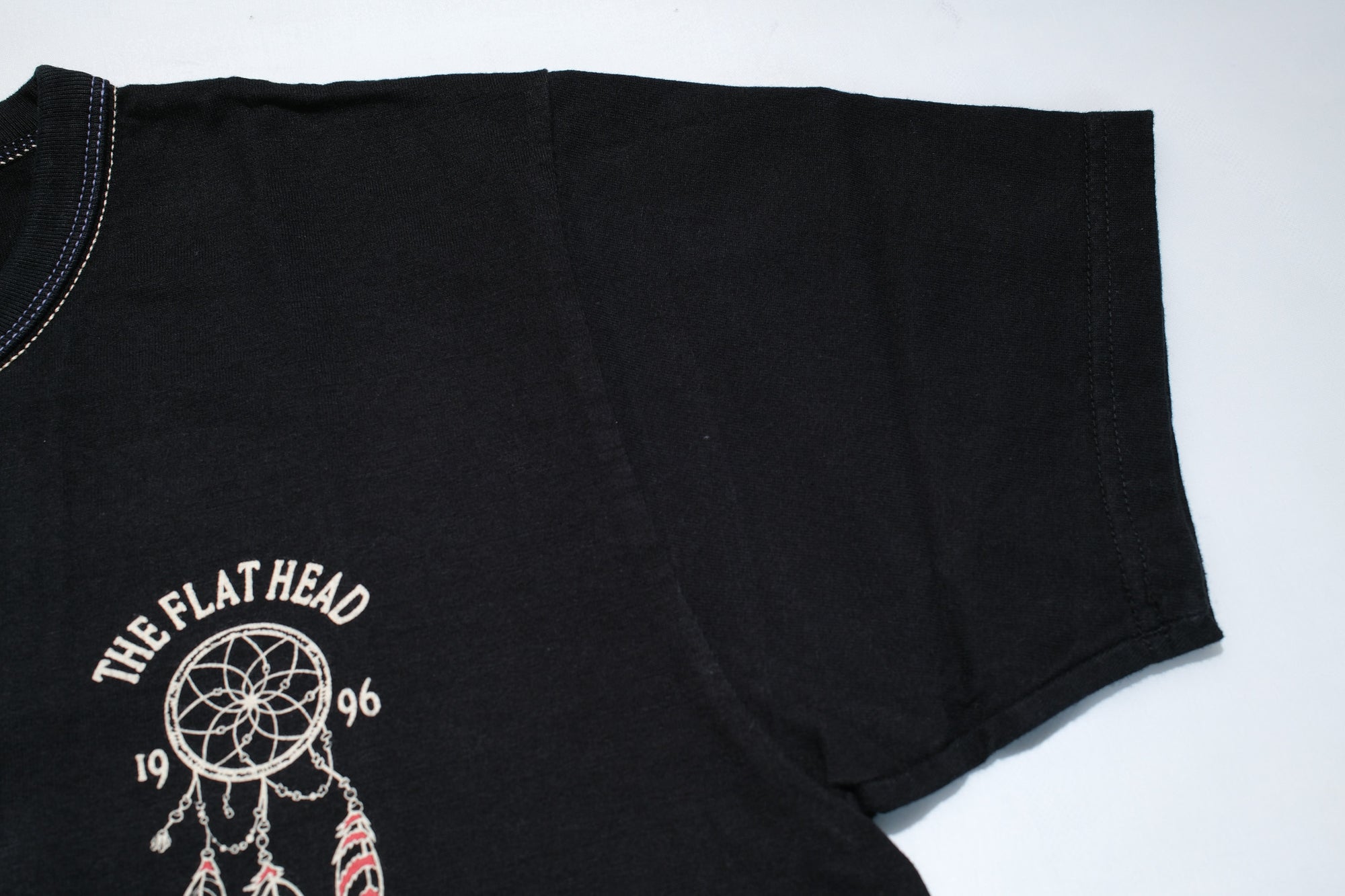 The Flat Head 9oz "Native American" Loopwheeled Tee (Black)