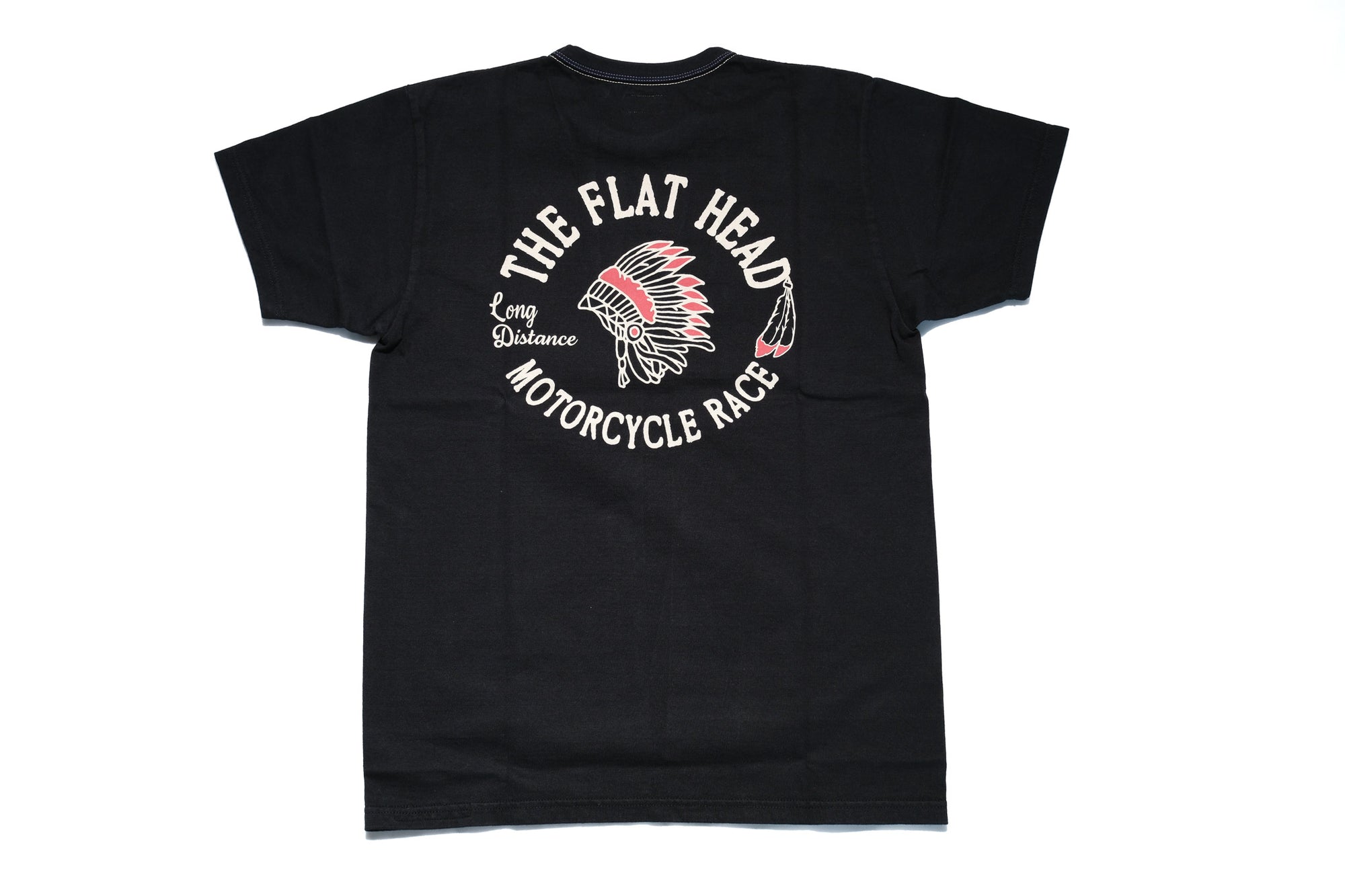 The Flat Head 9oz "Native American" Loopwheeled Tee (Black)