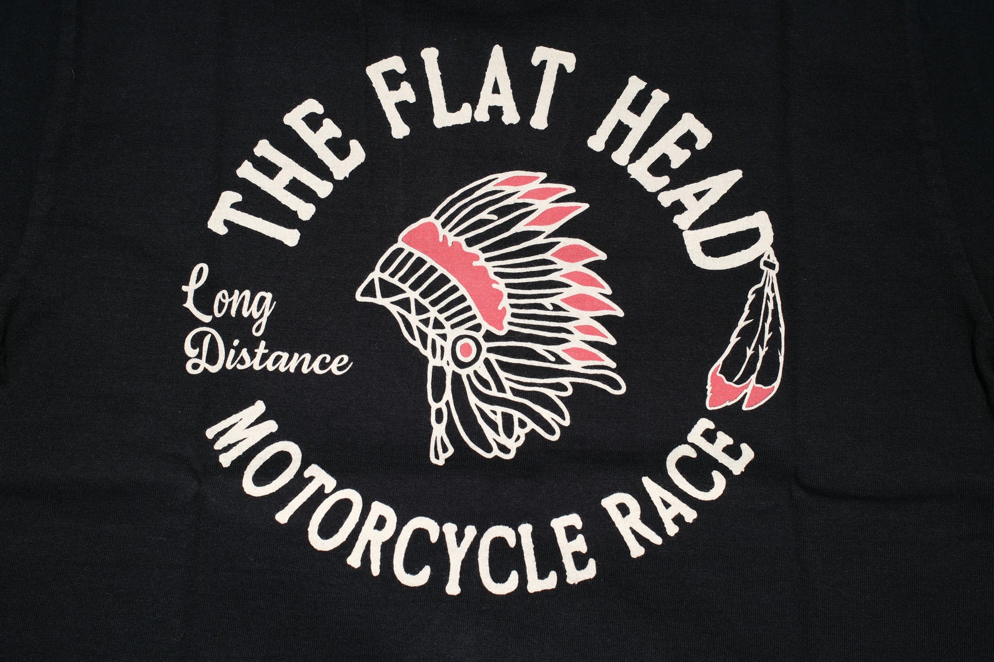 The Flat Head 9oz "Native American" Loopwheeled Tee (Black)