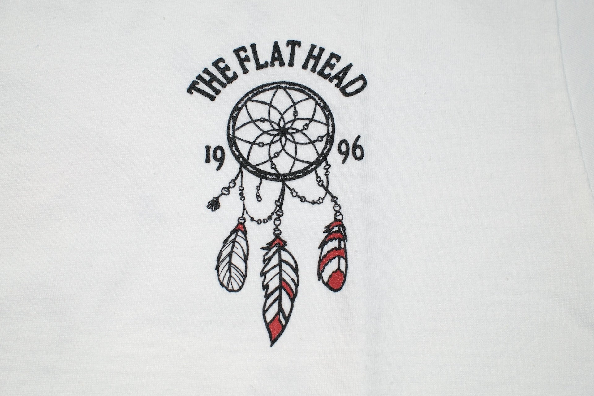 The Flat Head 9oz "Native American" Loopwheeled Tee (White)