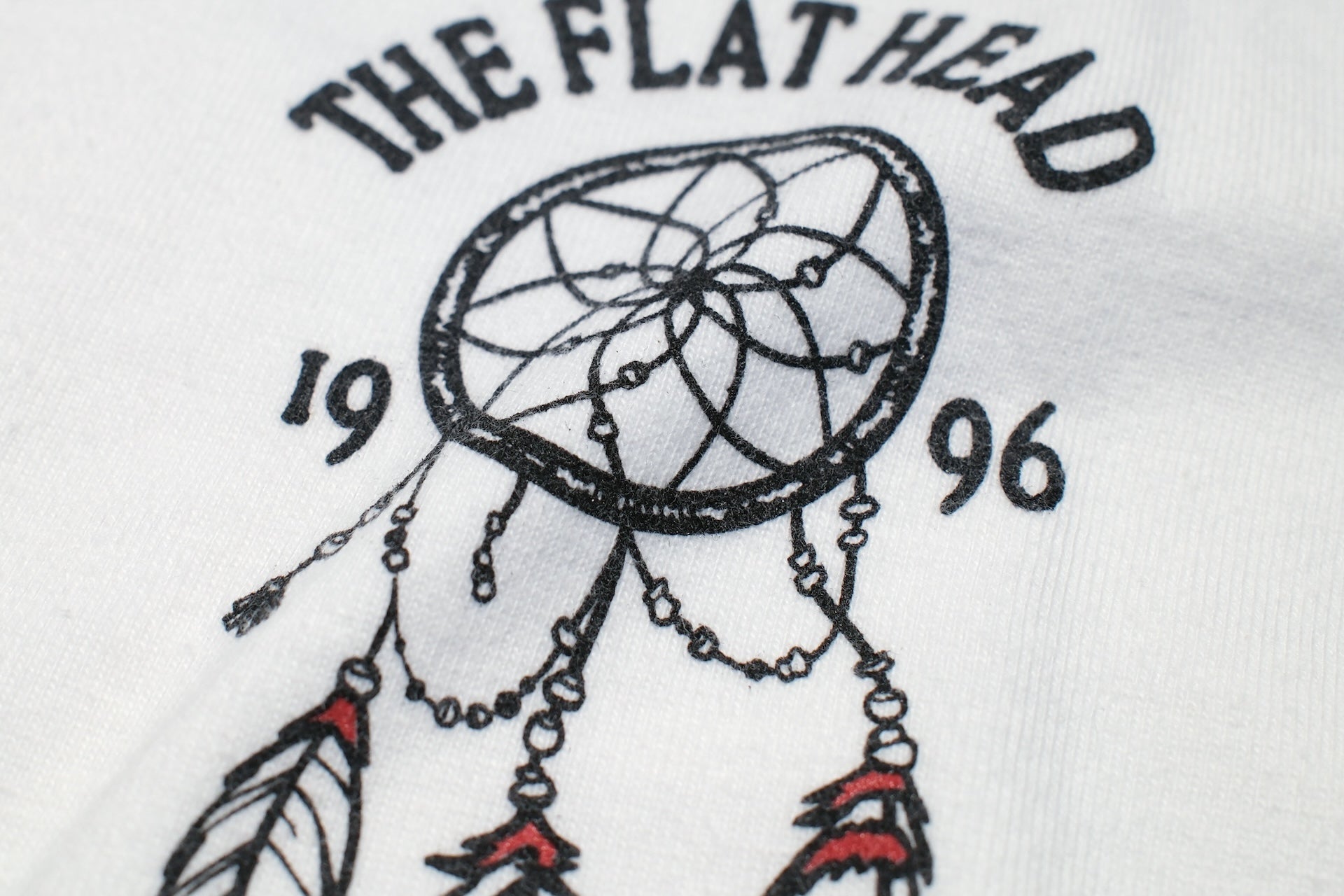 The Flat Head 9oz "Native American" Loopwheeled Tee (White)