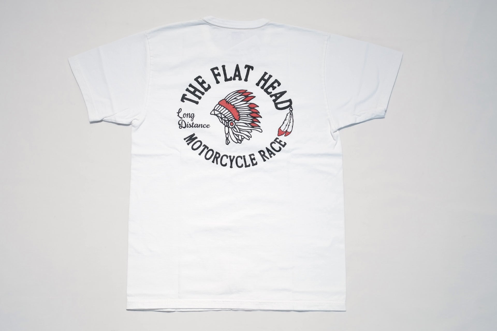 The Flat Head 9oz "Native American" Loopwheeled Tee (White)