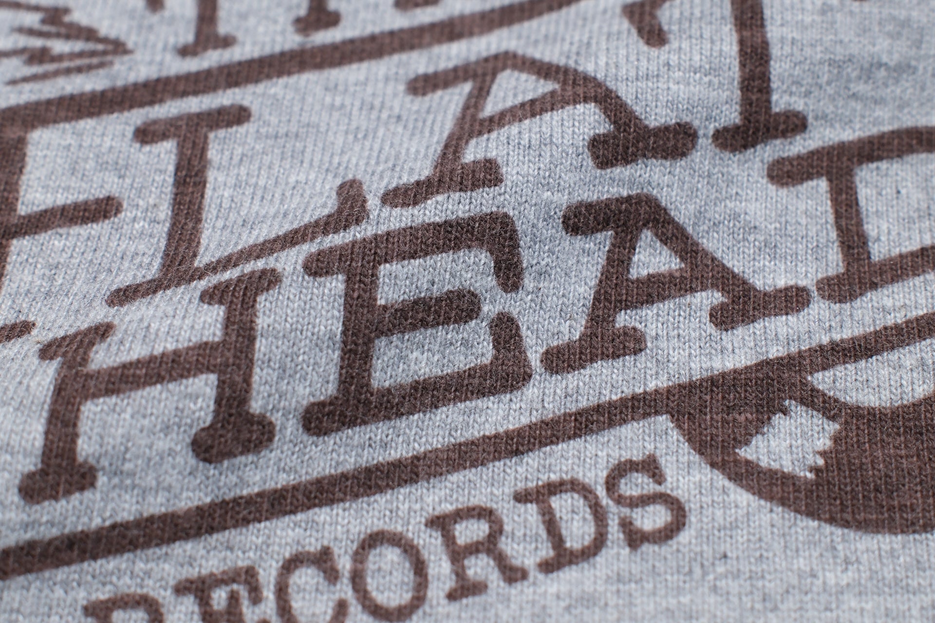 The Flat Head 9oz "Records" Loopwheeled Tee (Grey)