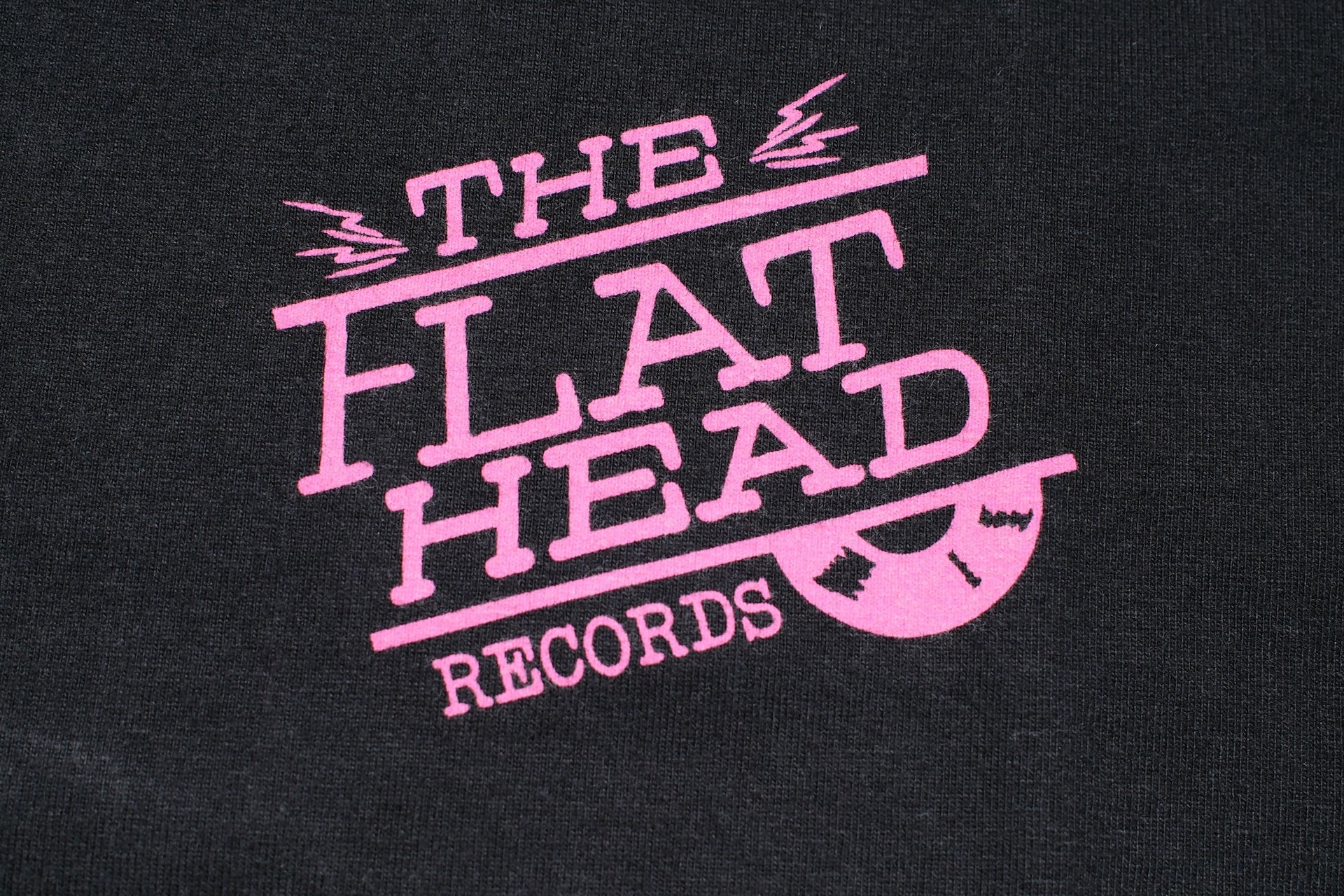 The Flat Head 9oz "Records" Loopwheeled Tee (Black)