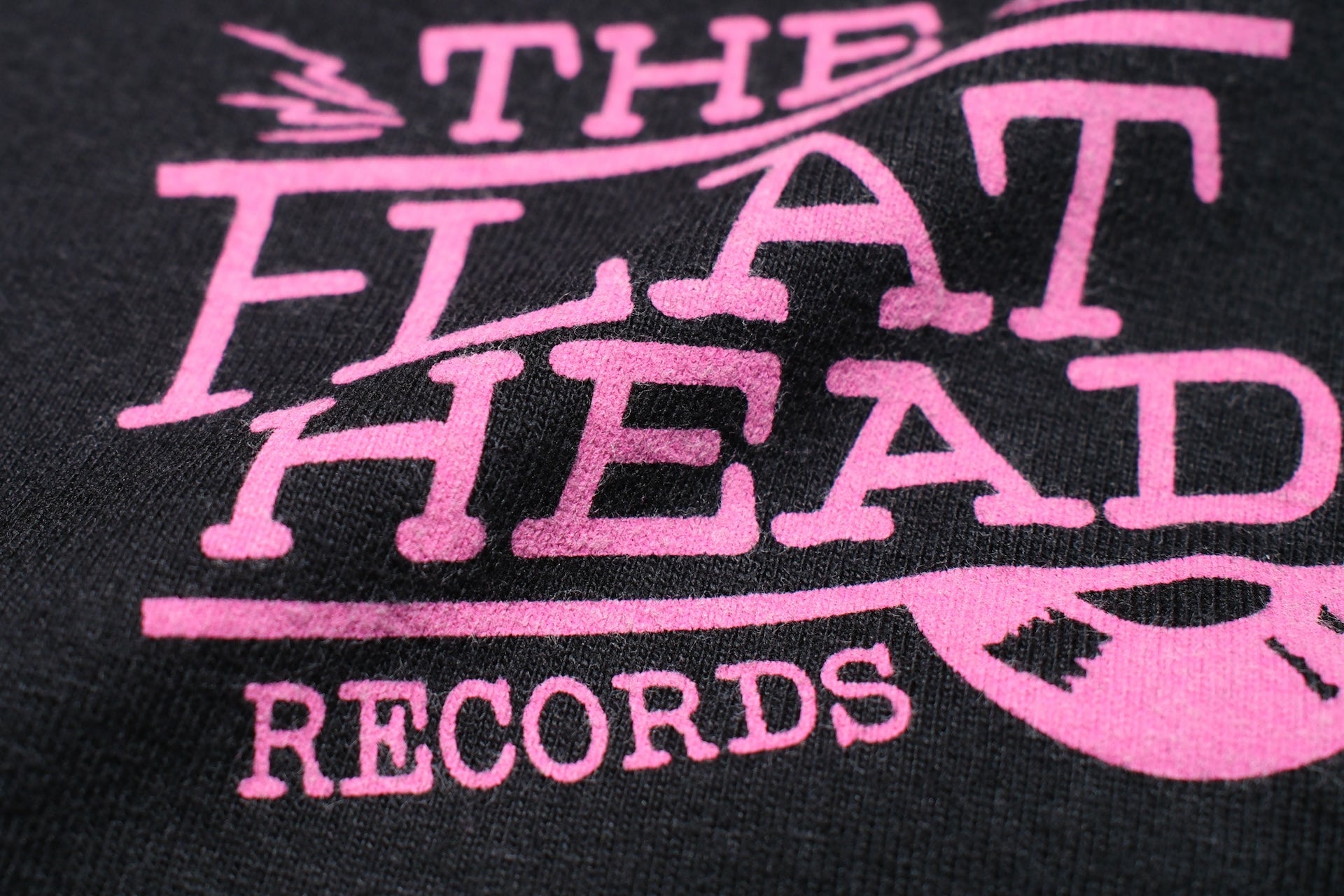 The Flat Head 9oz "Records" Loopwheeled Tee (Black)