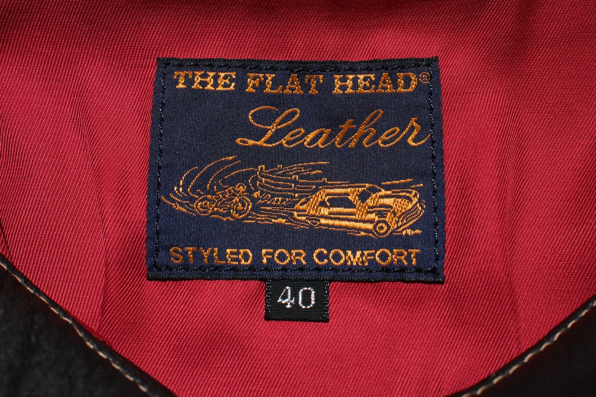 The Flat Head 'Ultimate' Deerskin Stand Collar Single Rider Jacket (Black Teacore)