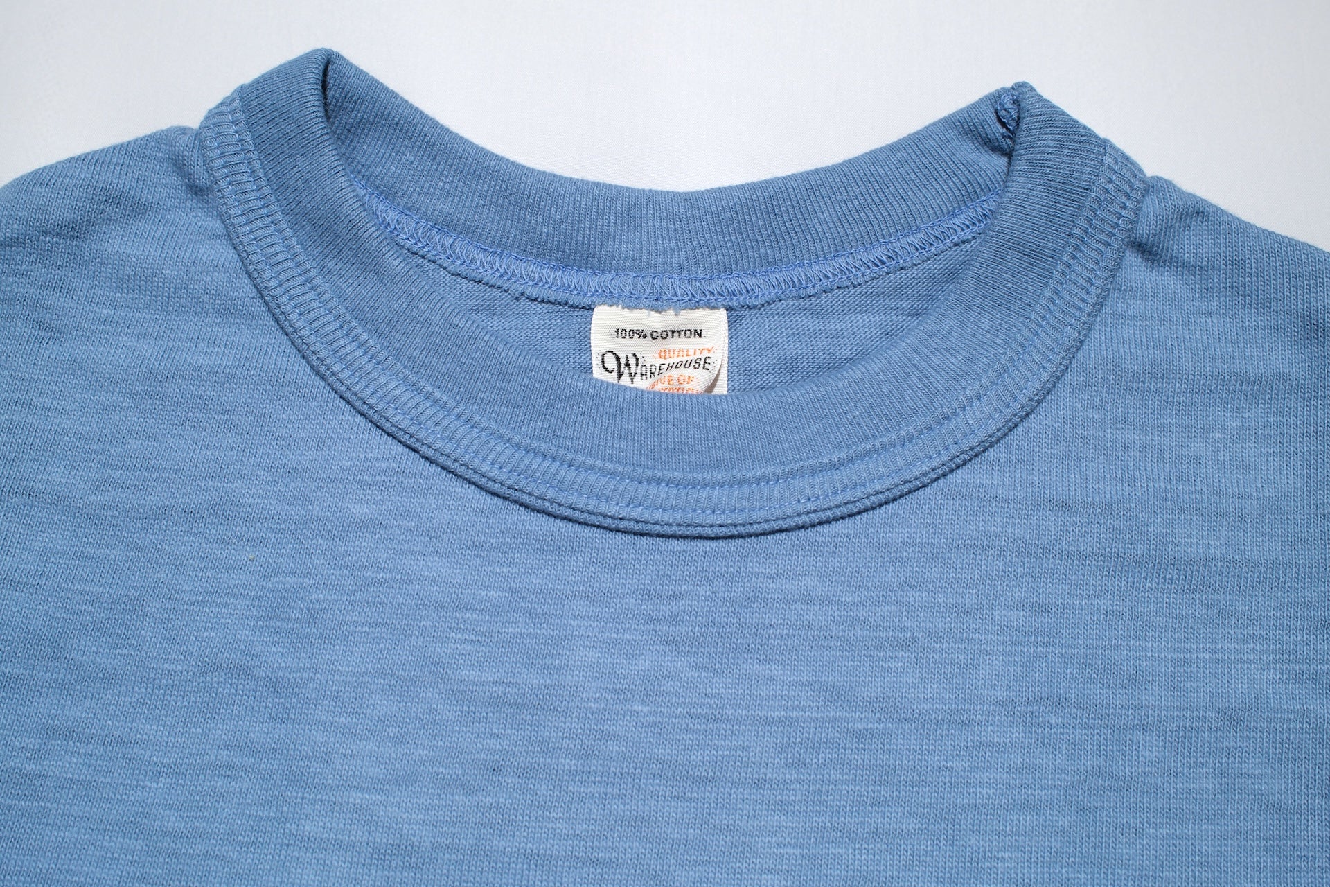 Warehouse 5.5oz "Bamboo Textured" Pocket Tee (Pale Blue)