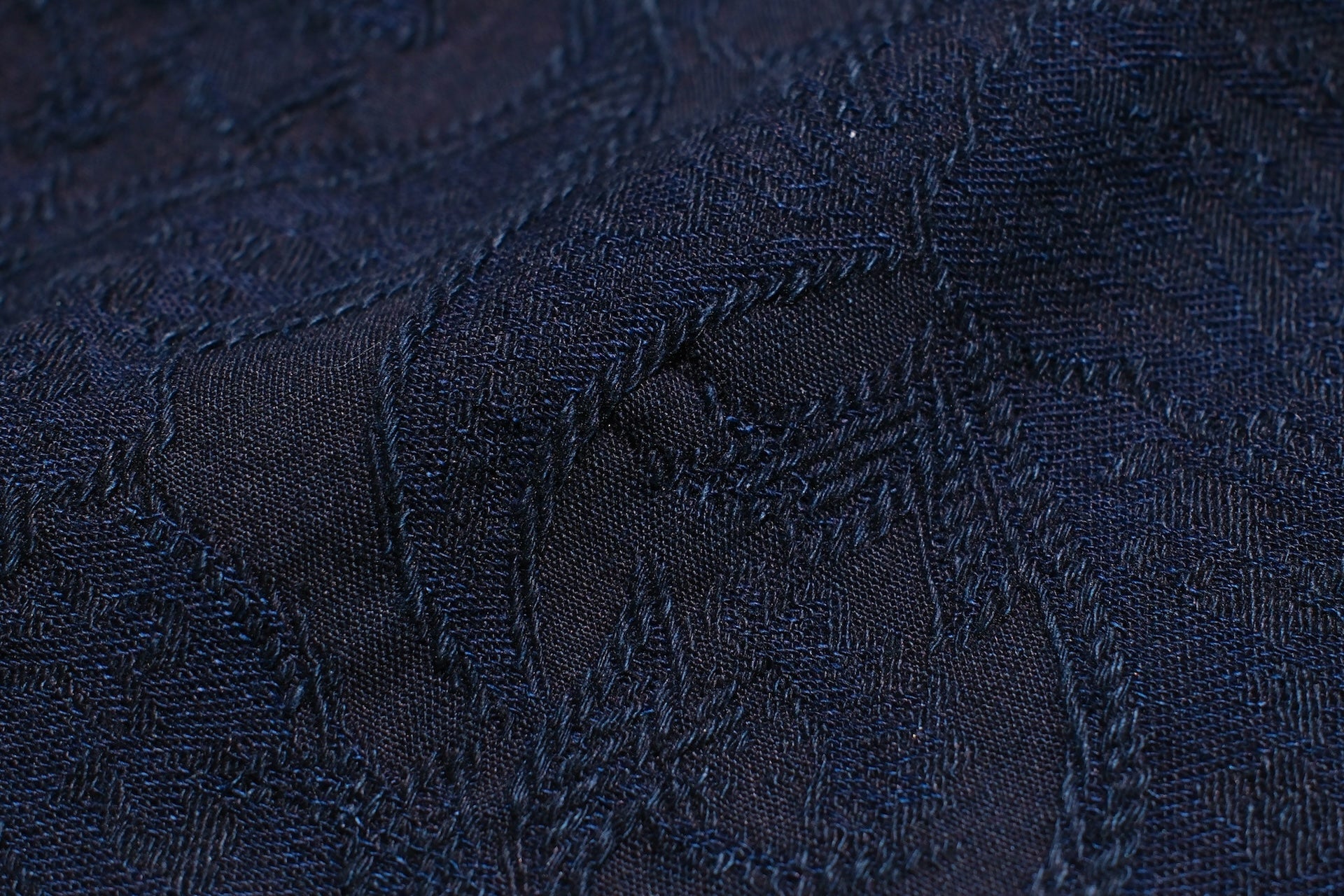 Pure Blue Japan 8oz Indigo Dyed "Paisley" Jacquard Oxford Shirt