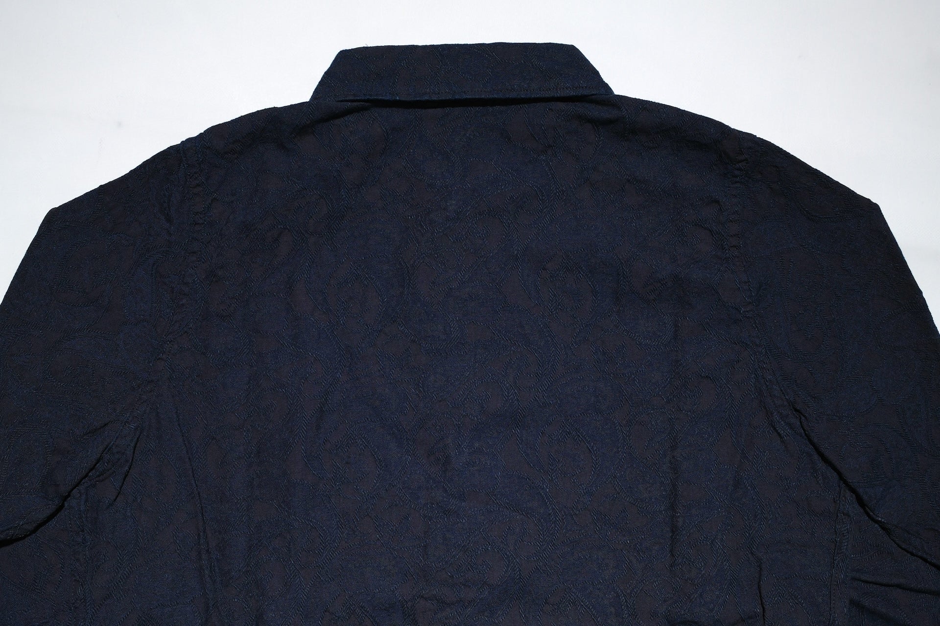 Pure Blue Japan 8oz Indigo Dyed "Paisley" Jacquard Oxford Shirt