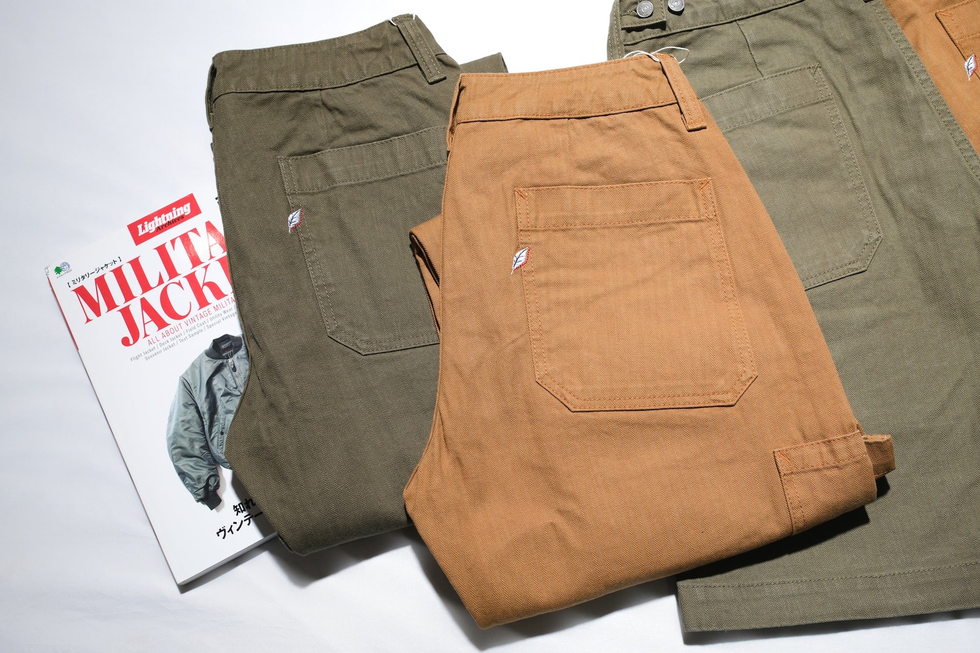 Pure Blue Japan 12oz HBT Utility Work Trousers (Camel)