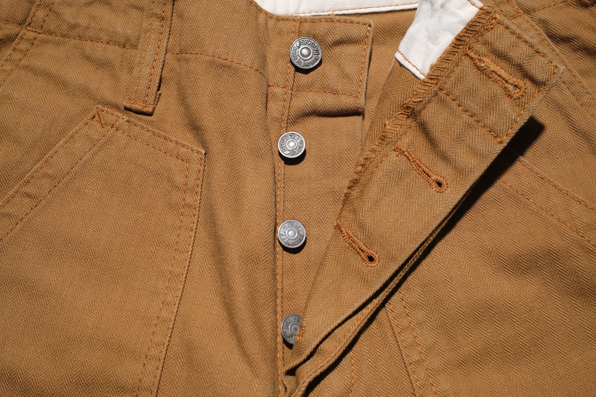 Pure Blue Japan 12oz HBT Utility Work Shorts (Camel)