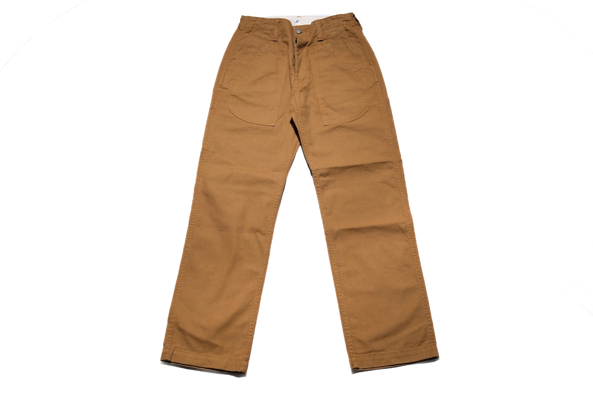 Pure Blue Japan 12oz HBT Utility Work Trousers (Camel)