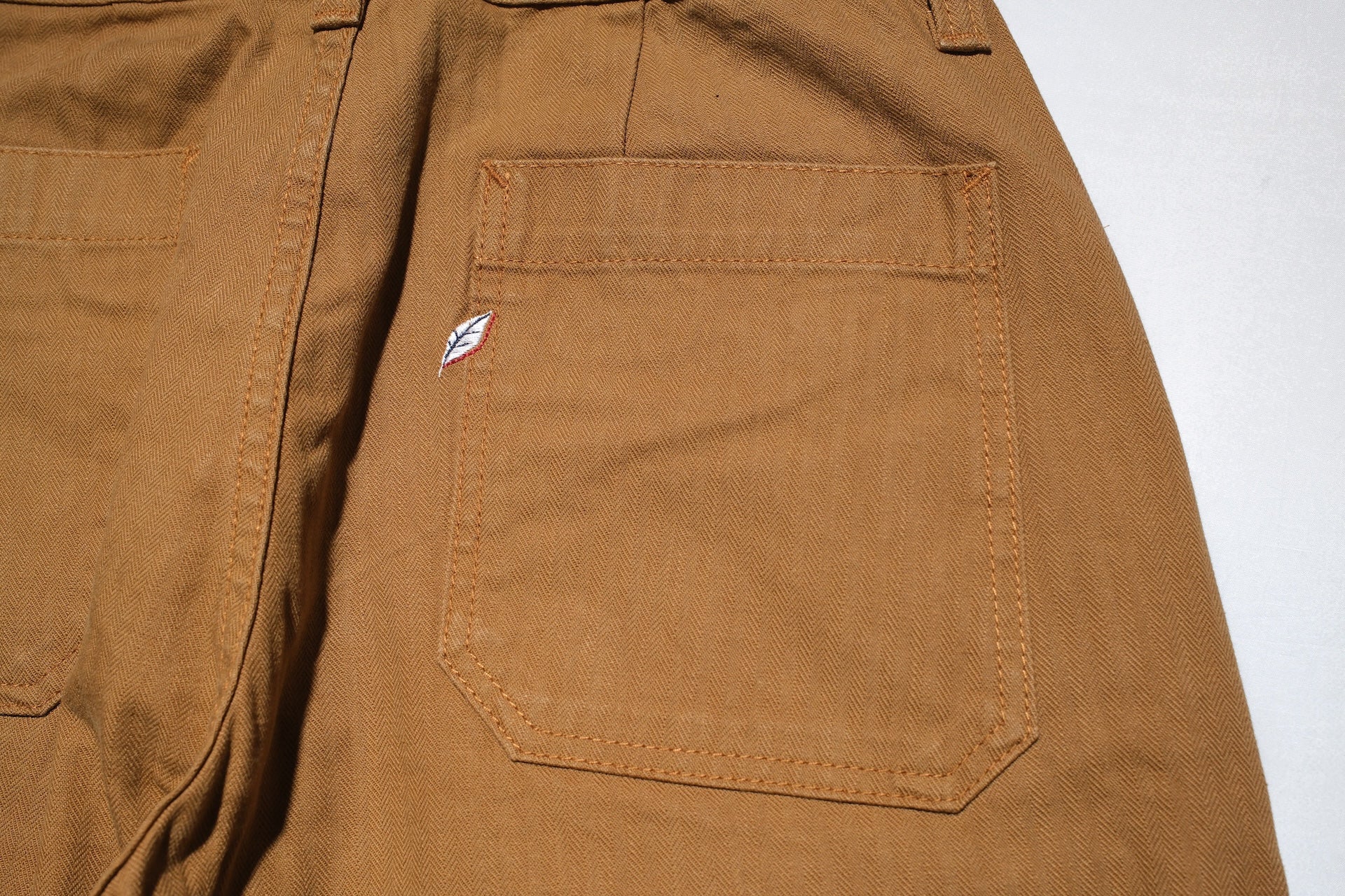 Pure Blue Japan 12oz HBT Utility Work Trousers (Camel)