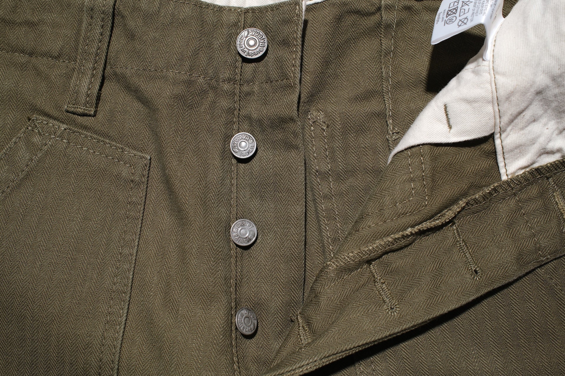 Pure Blue Japan 12oz HBT Utility Work Shorts (Olive)