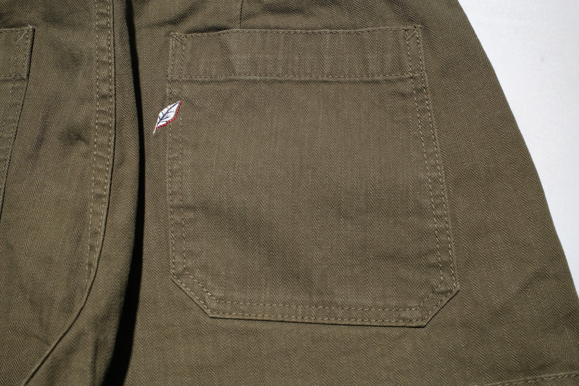 Pure Blue Japan 12oz HBT Utility Work Shorts (Olive)