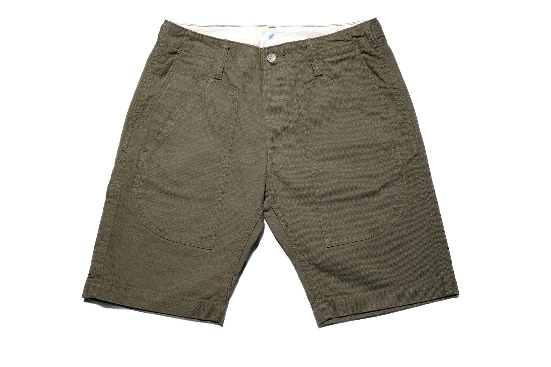 Pure Blue Japan 12oz HBT Utility Work Shorts (Olive)