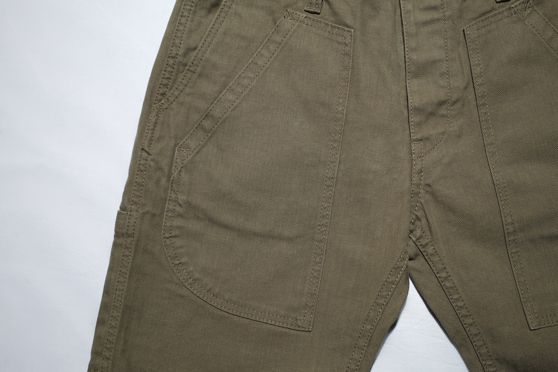 Pure Blue Japan 12oz HBT Utility Work Shorts (Olive)