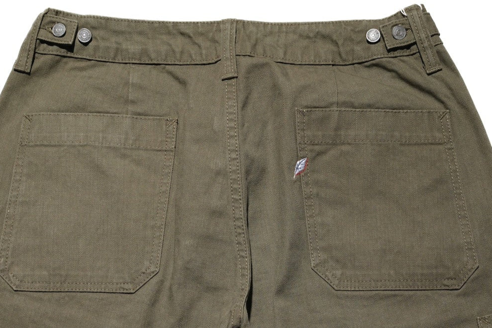 Pure Blue Japan 12oz HBT Utility Work Shorts (Olive)