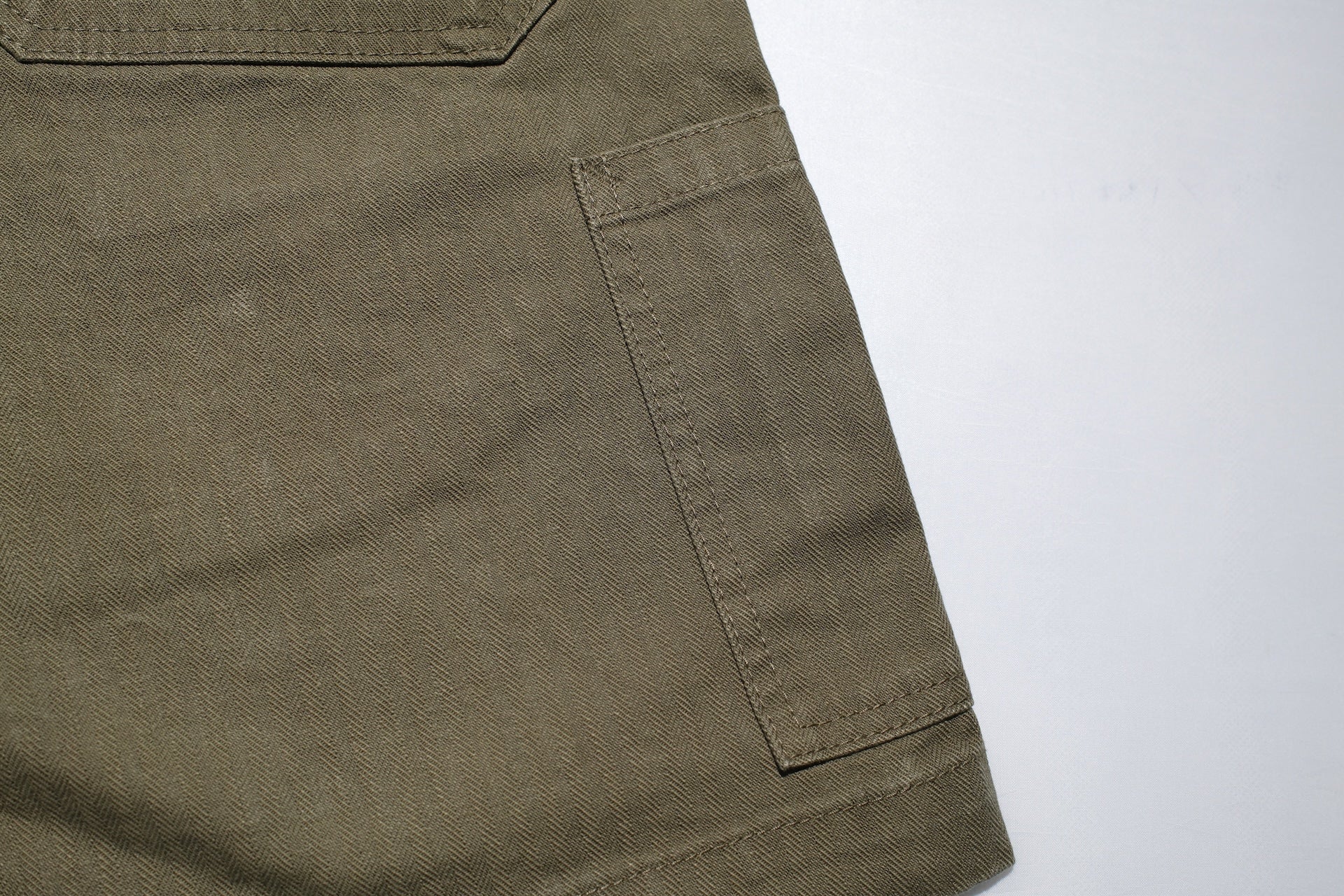 Pure Blue Japan 12oz HBT Utility Work Shorts (Olive)