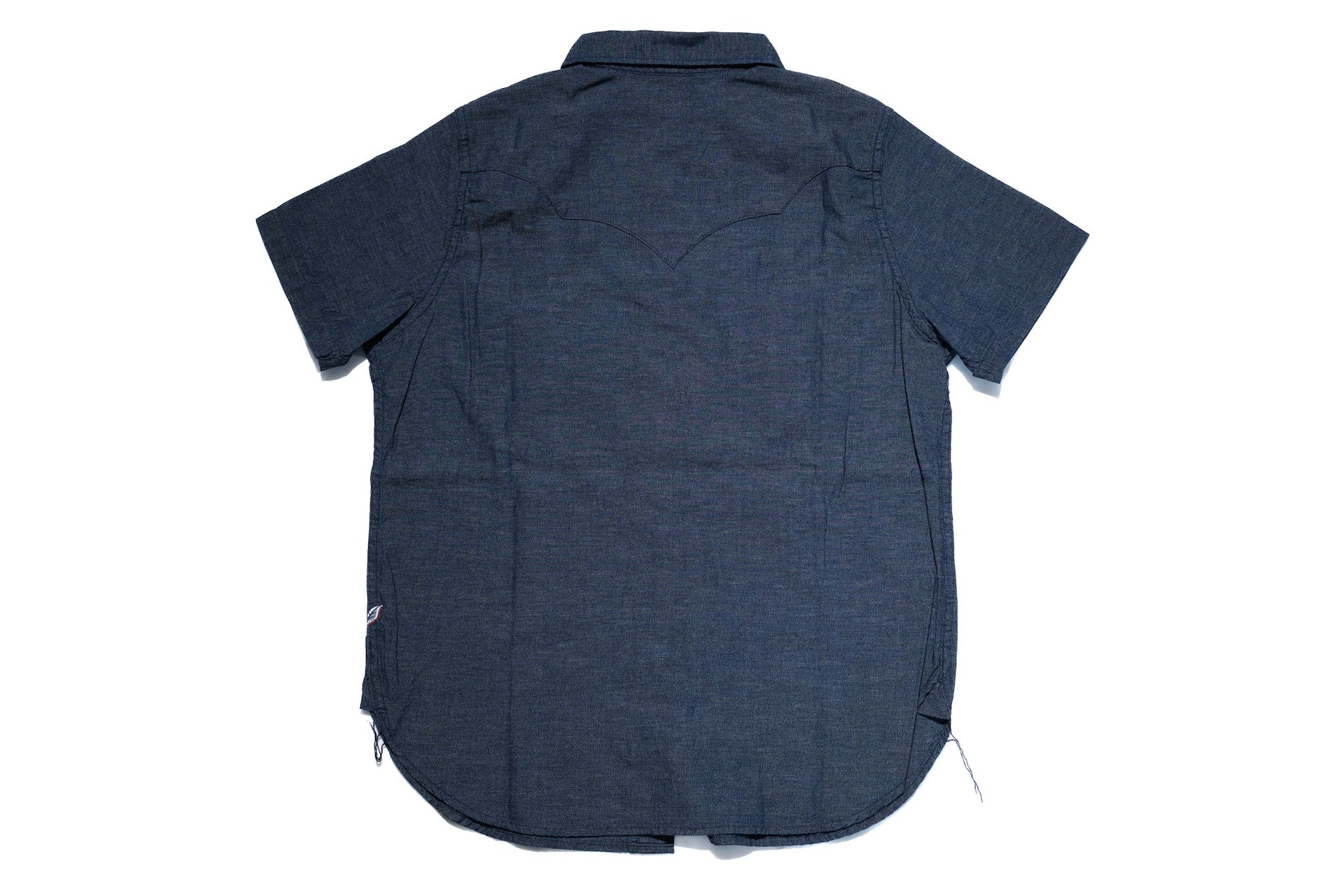 Pure Blue Japan 8oz Chambray S/S Western Shirt (Heather Indigo)