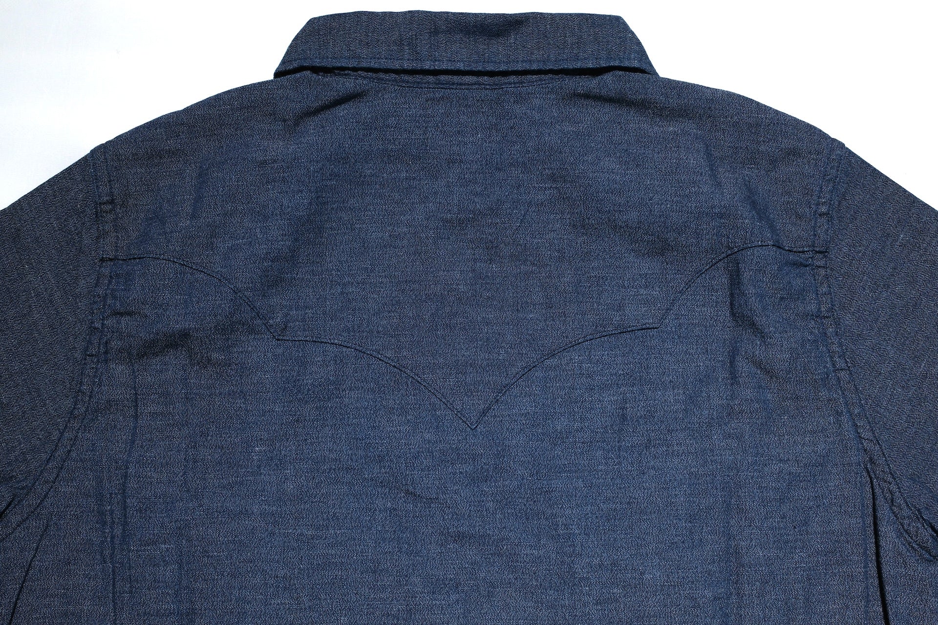 Pure Blue Japan 8oz Chambray S/S Western Shirt (Heather Indigo)