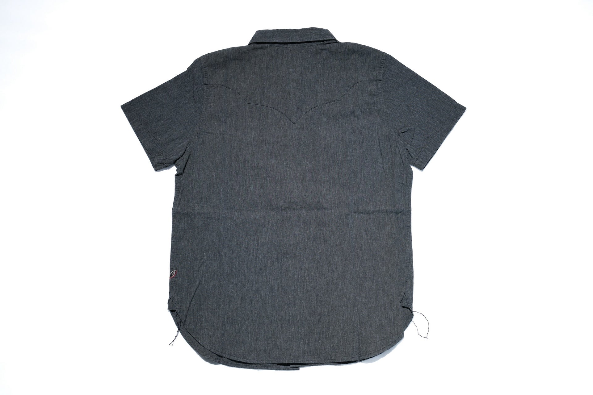 Pure Blue Japan 8oz Chambray S/S Western Shirt (Heather Black)