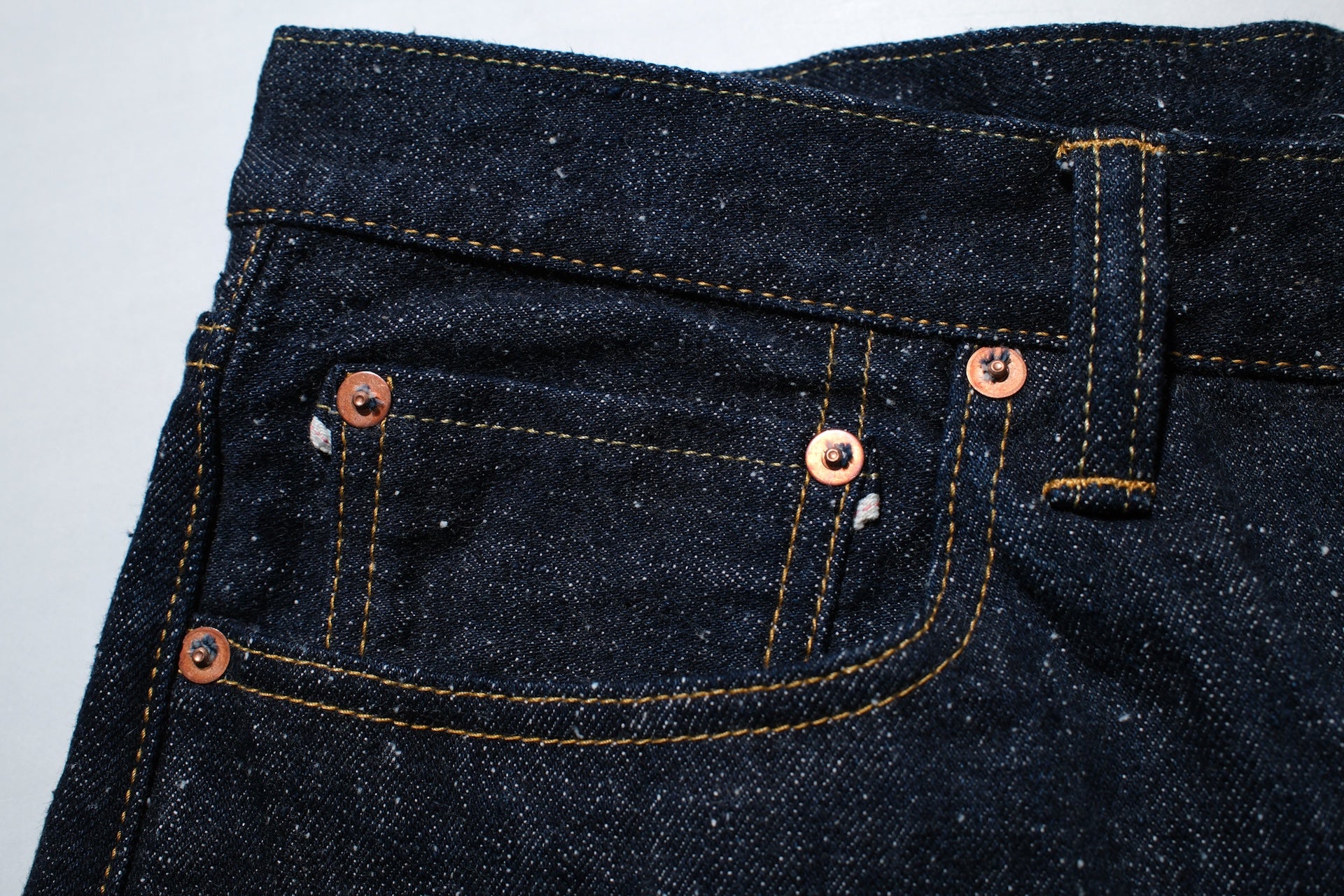 Omoto Denim 16oz Indigo Dyed “Super-Nep” 0412 Denim (Relaxed Tapered fit)
