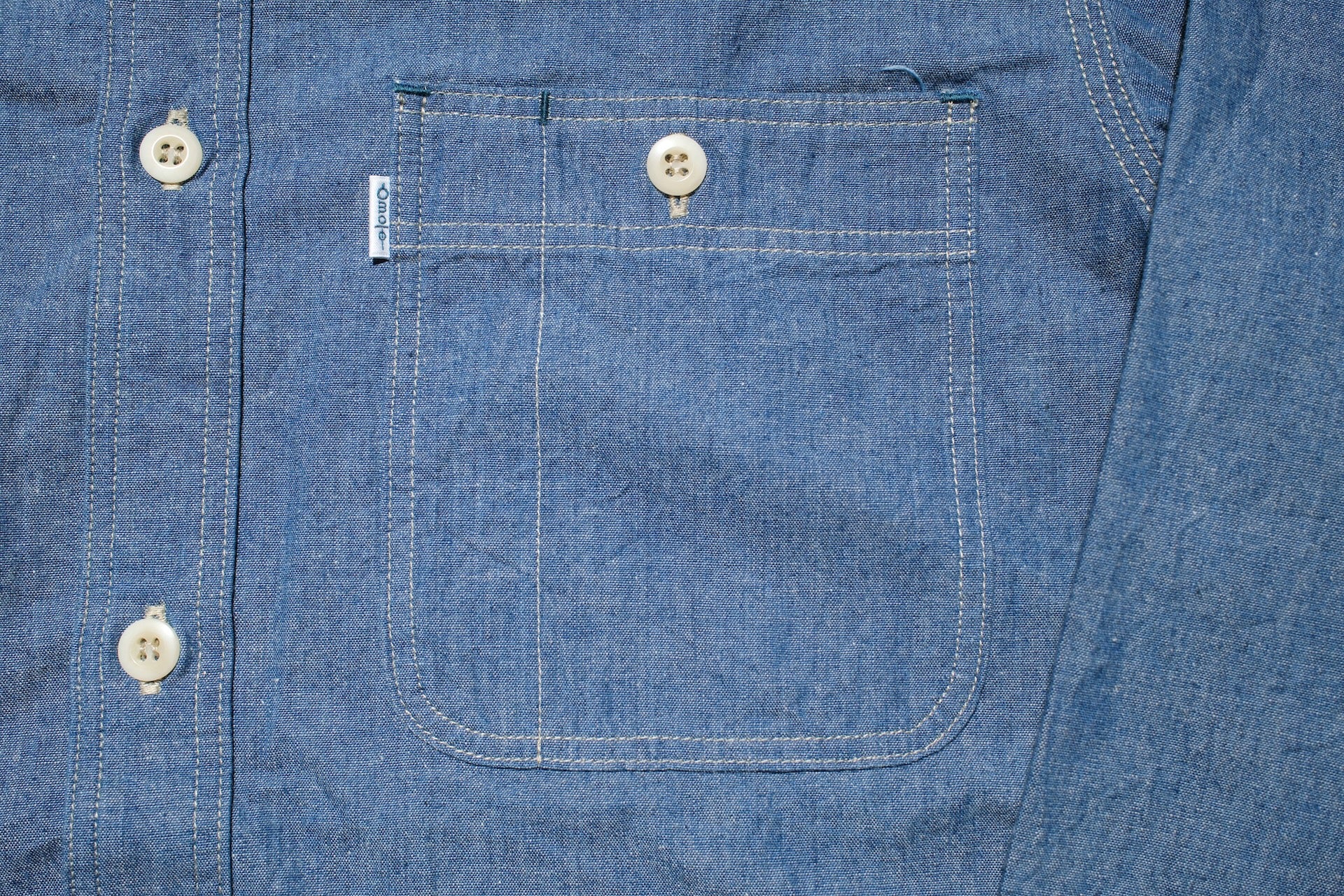 Omoto Denim 5.5oz Indigo Dyed Selvage Chambray Early Workshirt
