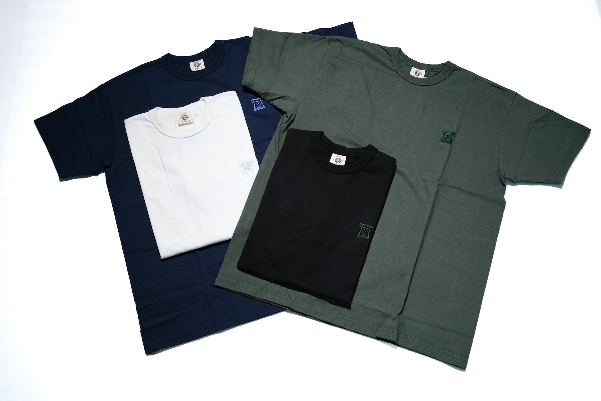 Samurai 8.5oz "Torii Embroidery" Loopwheeled Tee (Moss Green)