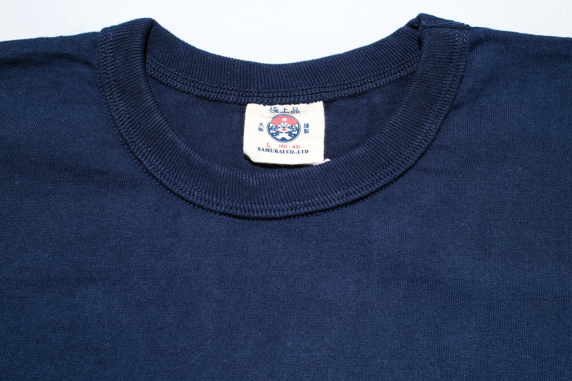 Samurai 8.5oz "Torii Embroidery" Loopwheeled Tee (Navy)