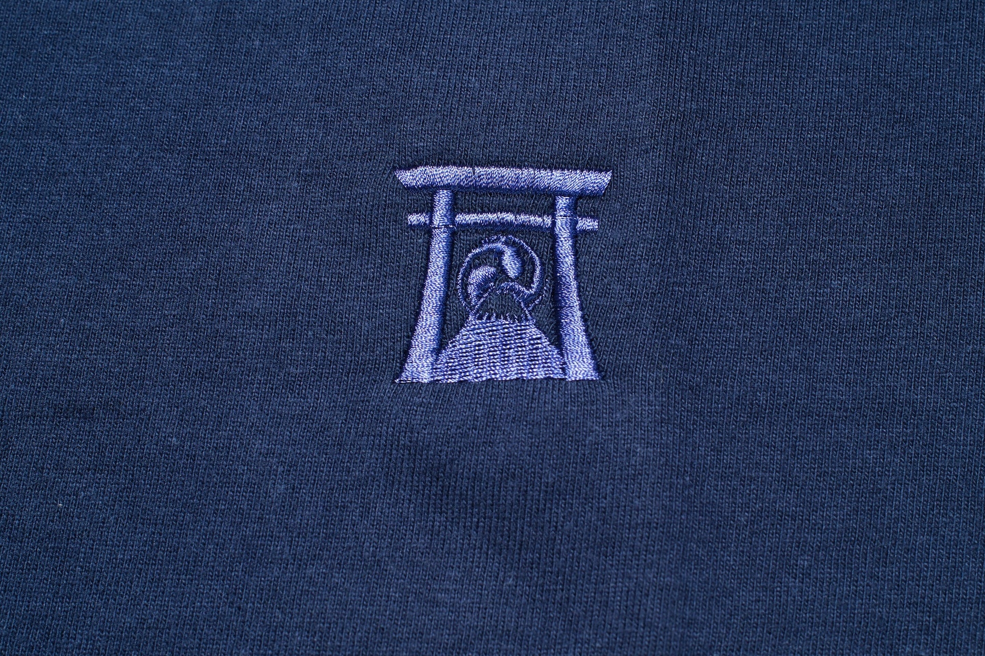 Samurai 8.5oz "Torii Embroidery" Loopwheeled Tee (Navy)