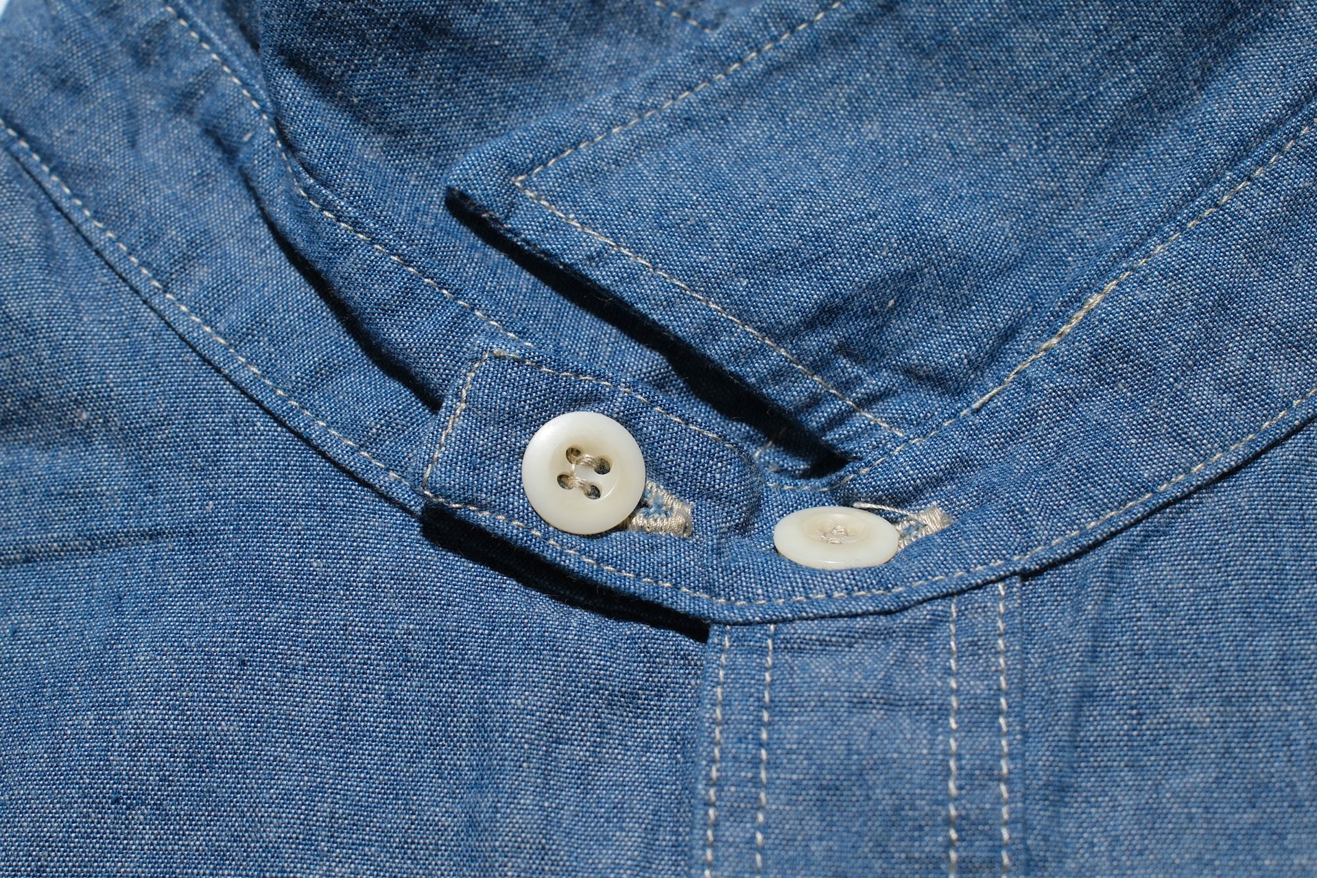 Omoto Denim 5.5oz Indigo Dyed Selvage Chambray Early Workshirt