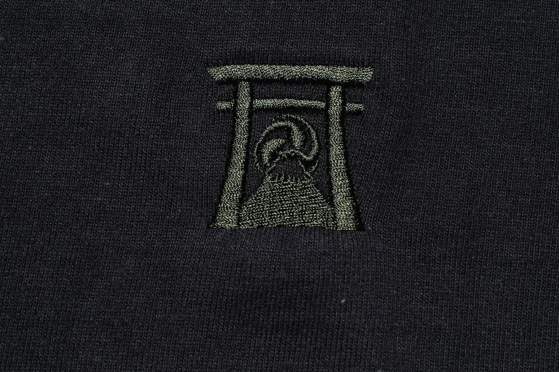 Samurai 8.5oz "Torii Embroidery" Loopwheeled Tee (Black)