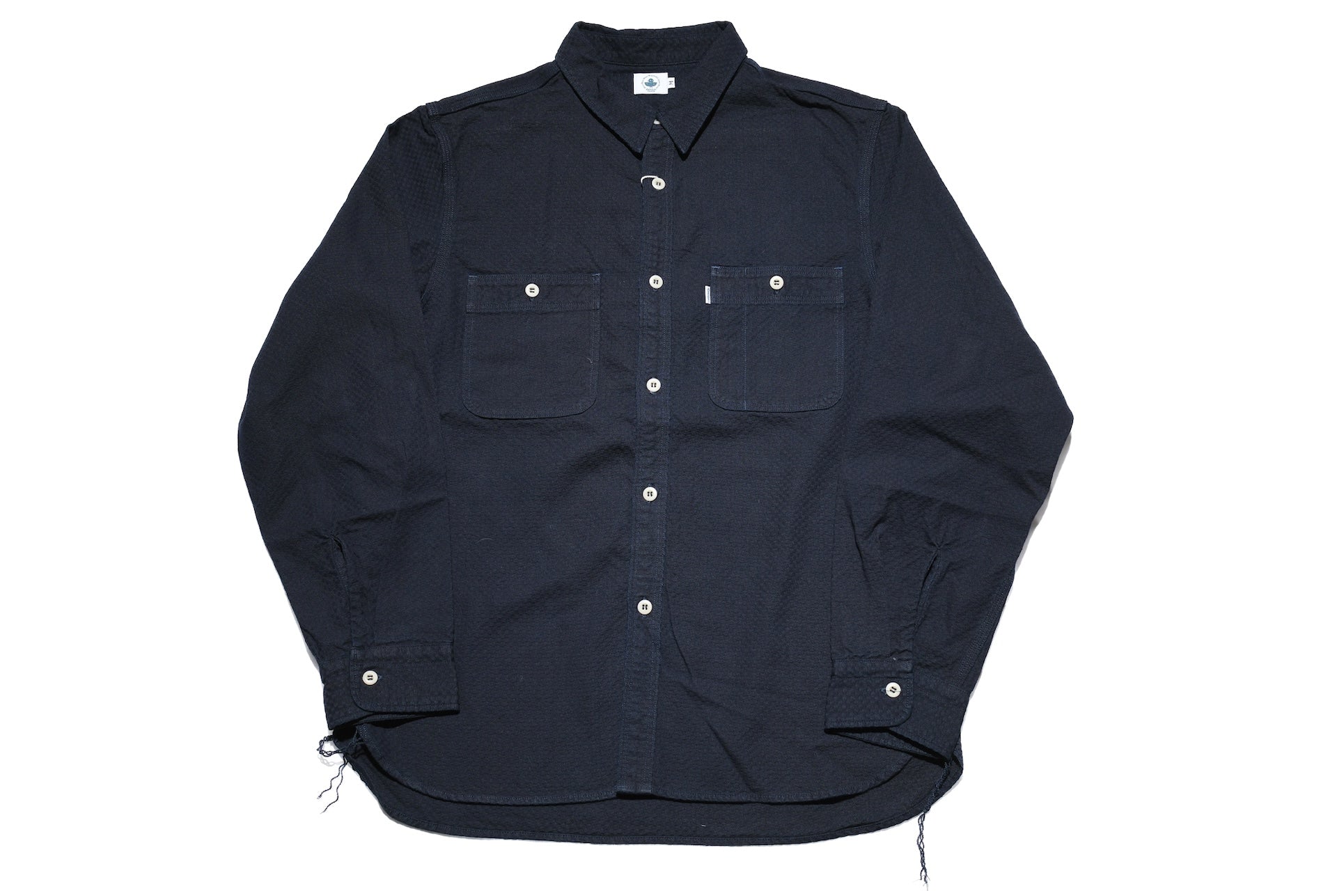 Omoto Denim 8oz Indigo Dyed “Ichimatsu” Woven Denim Early Workshirt