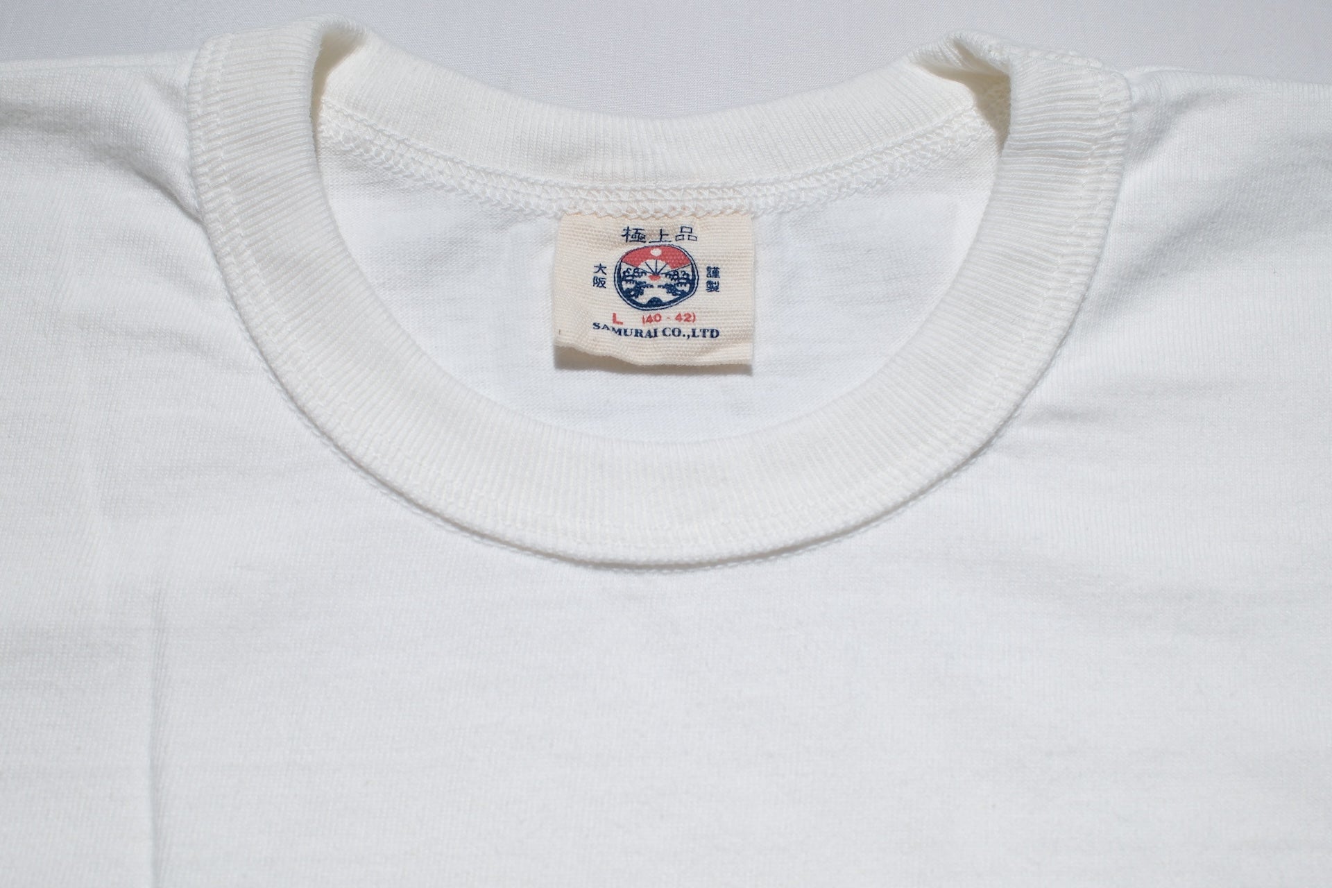 Samurai 8.5oz "Torii Embroidery" Loopwheeled Tee (White)