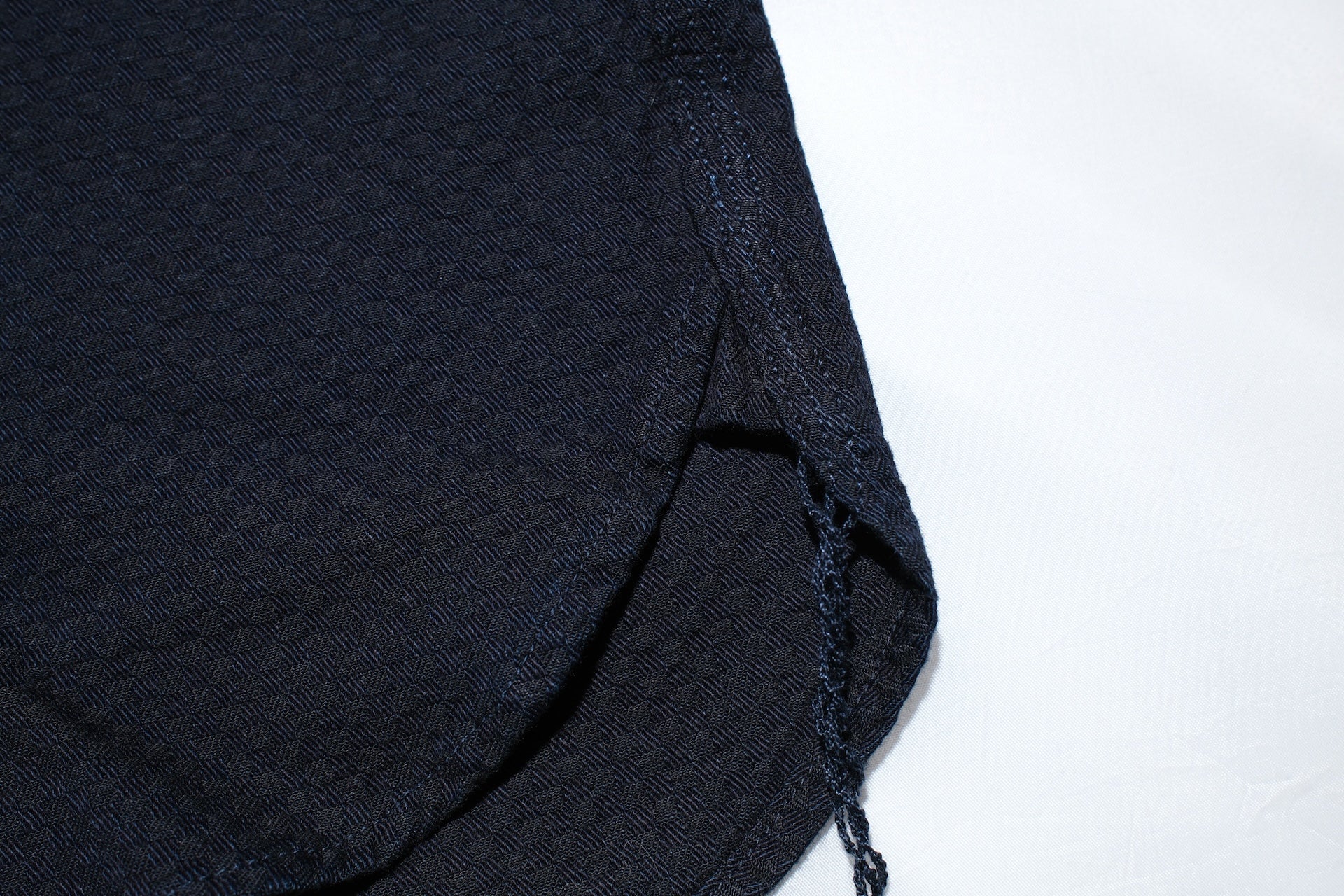 Omoto Denim 8oz Indigo Dyed “Ichimatsu” Woven Denim Early Workshirt
