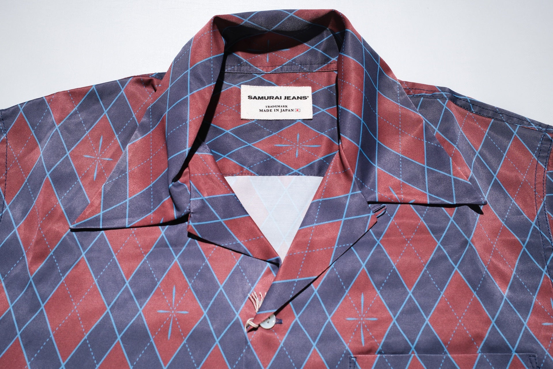 Samurai "Narahira" S/S Aloha Shirt (Burgundy Red)