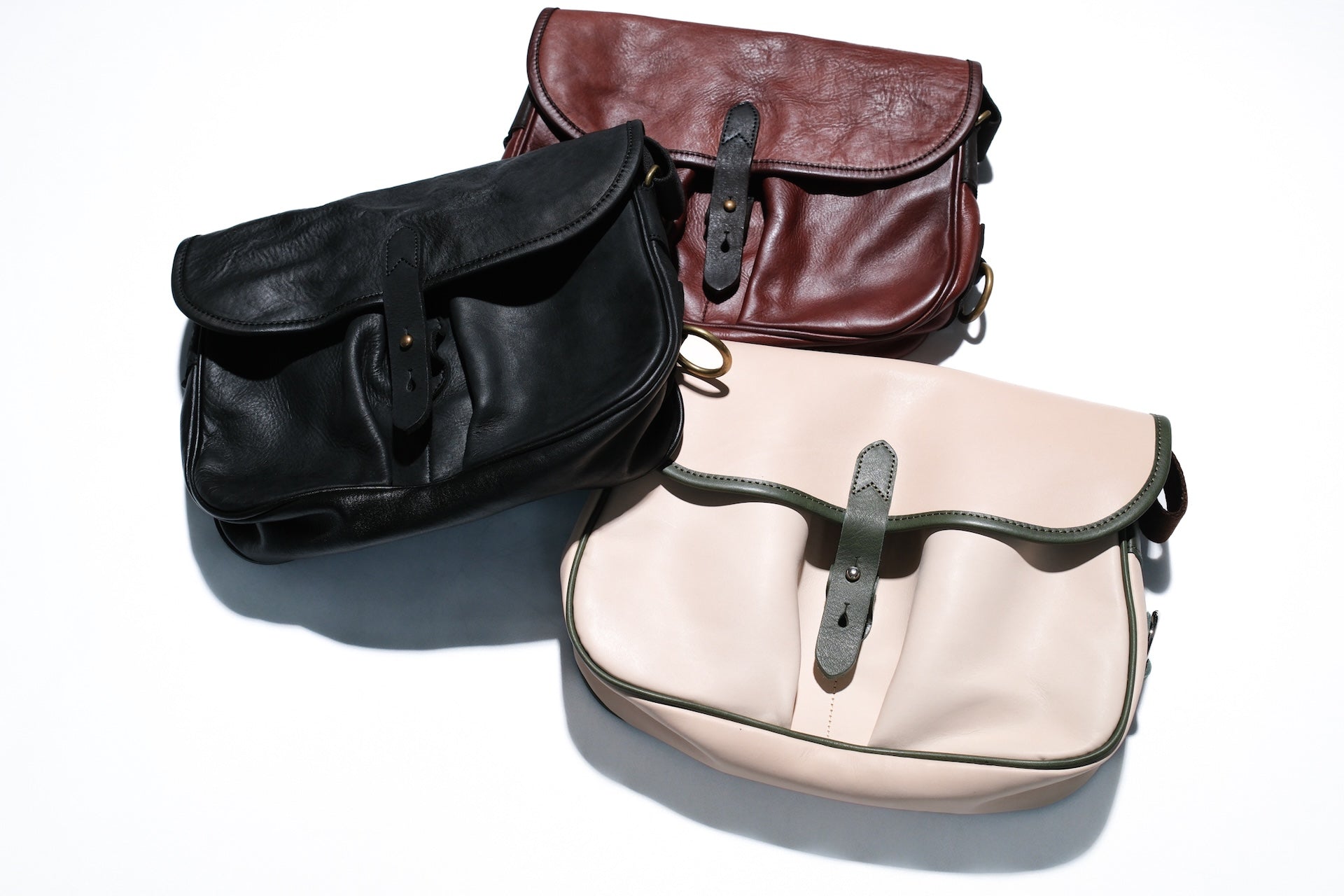 Ginkawaten Full-Grain Cowhide Utility Shoulder Bag (Natural Tan)