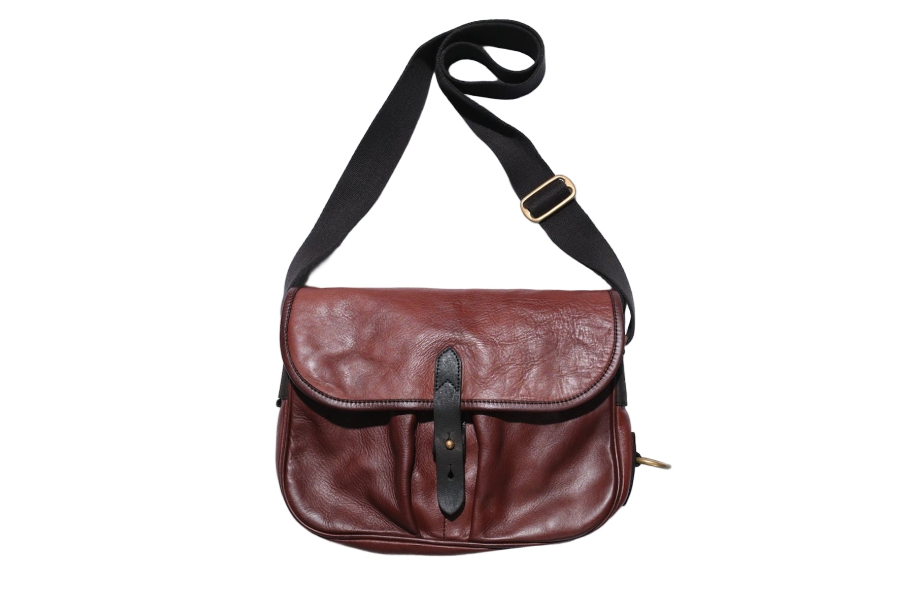 Ginkawaten Full-Grain Cowhide Utility Shoulder Bag (Chocolate Brown)
