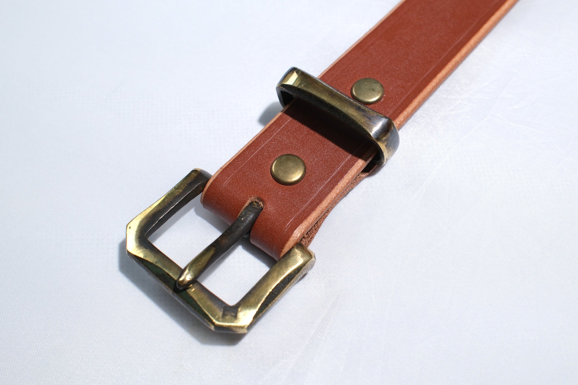 Cramp by Ginkawaten UK Bridle Cowhide Semi-Formal Belt (Brown Tea-Core)